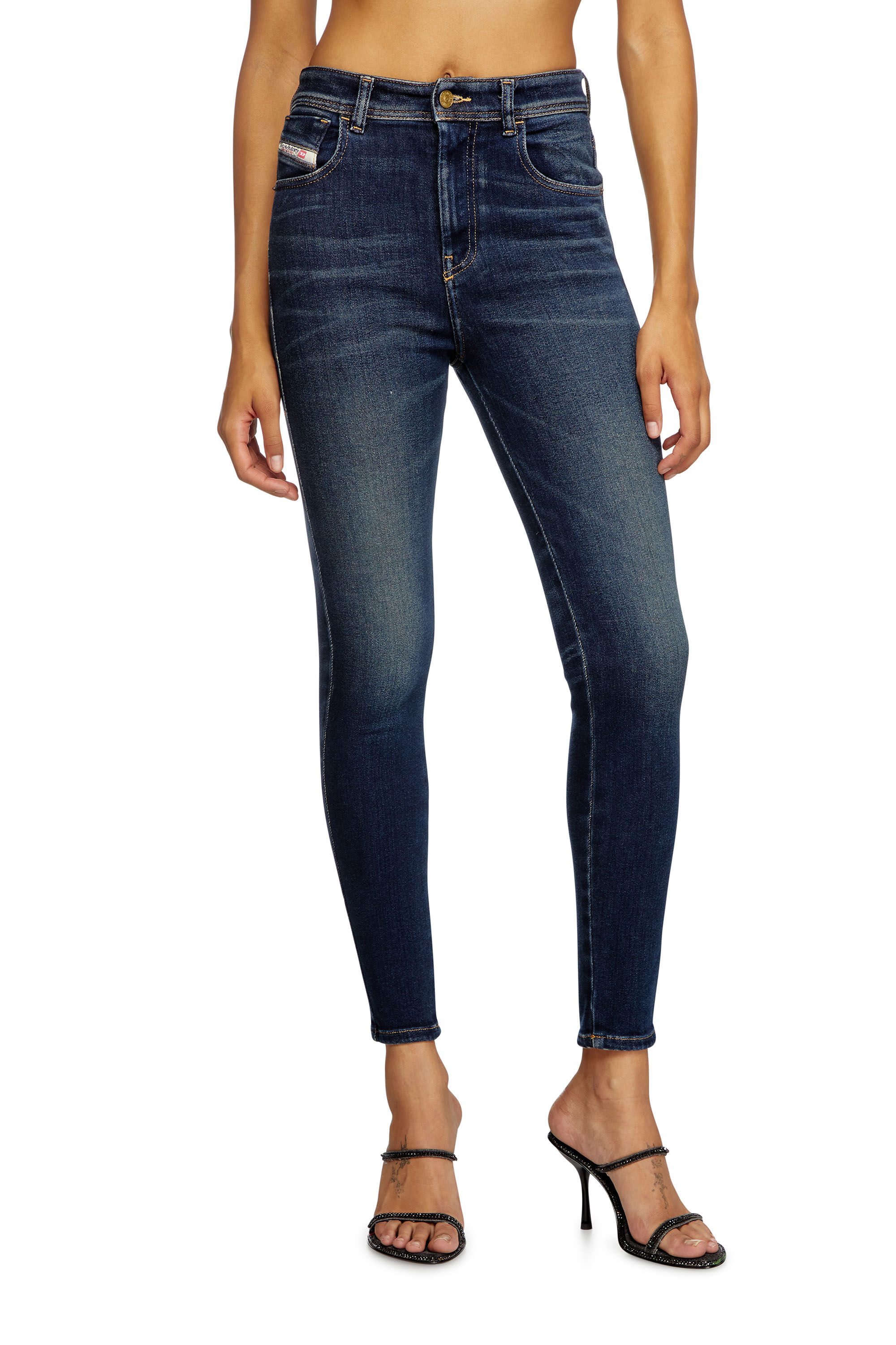 Diesel - Super skinny Jeans 1984 Slandy-High 09J11 Femme, Bleu Foncé - Image 3