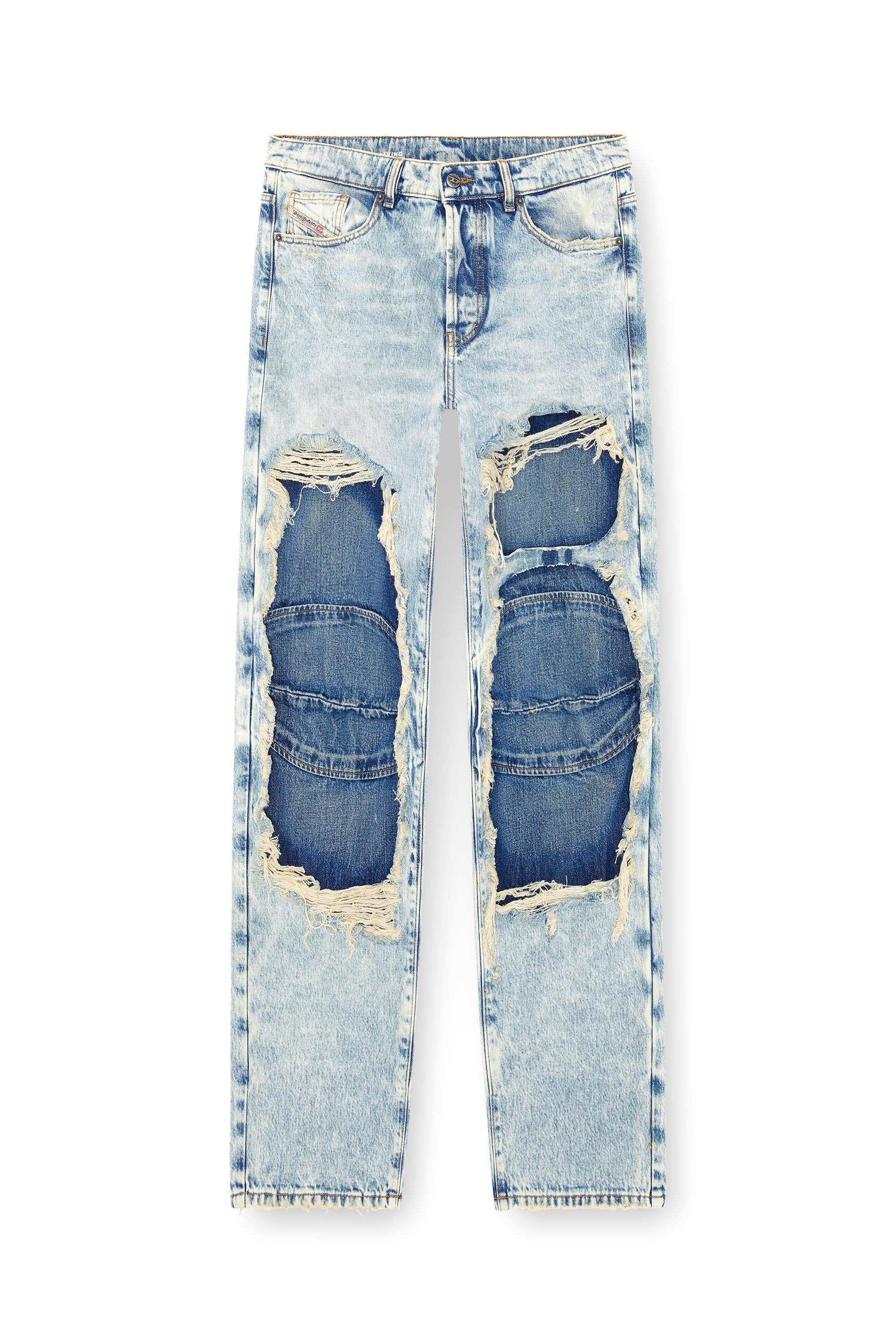 Diesel - Straight Jeans D-Fire 0AJEN Mixte, Bleu Clair - Image 2