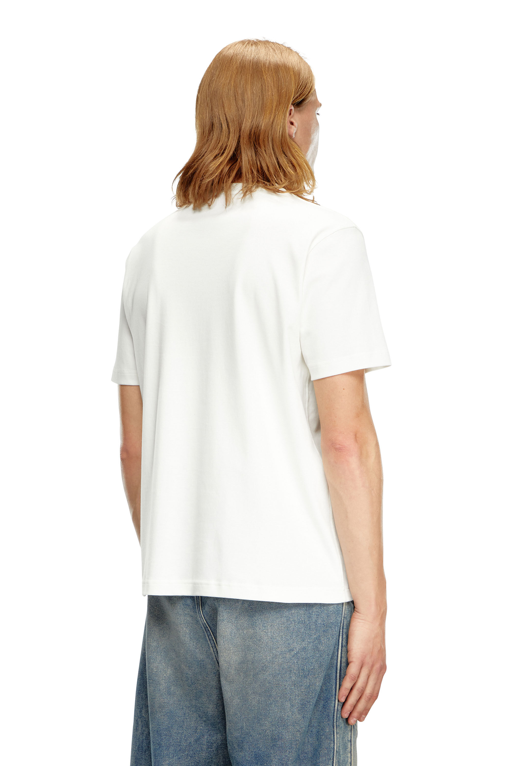 Tシャツ・カットソー DIESEL SS25 'T-Adjust-Doval-Pj' T-shirt (A150560AIJU 9XX) Men's T-shirt with Oval D patch | Blue | Diesel