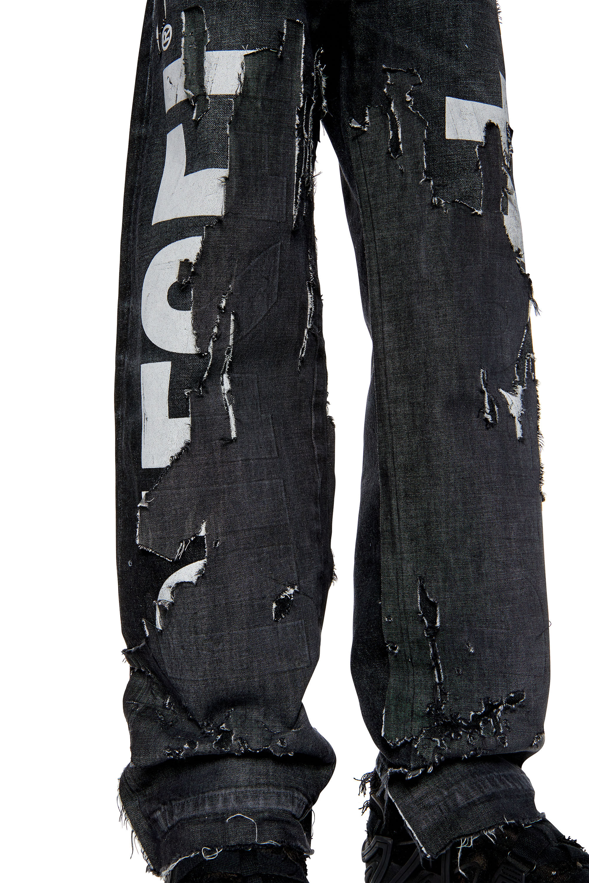 Diesel - 2010 D-Macs 007Q7 Straight Jeans, Black/Dark grey - Image 5