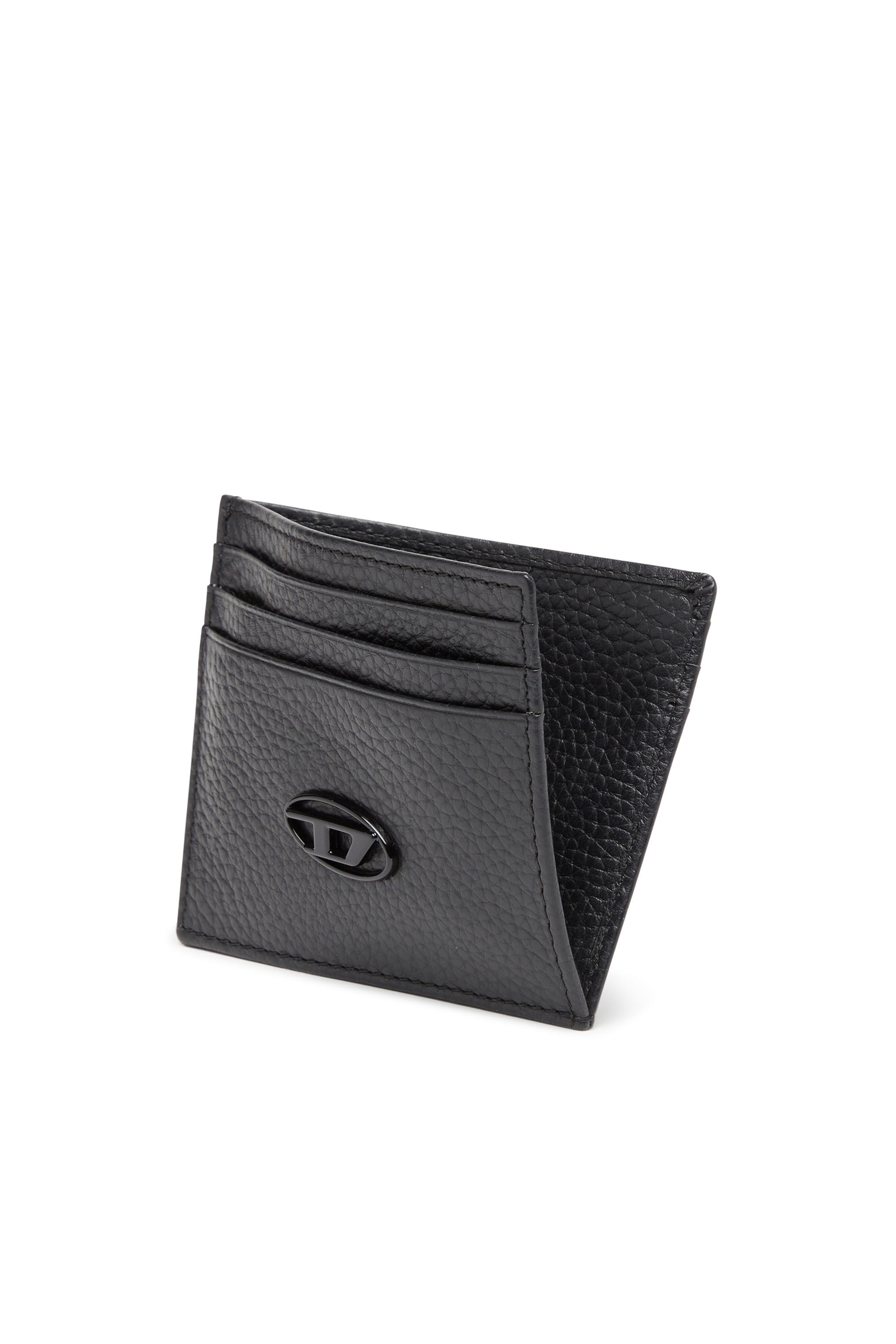 Men's Leather zip wallet with embossed logo | Diesel
