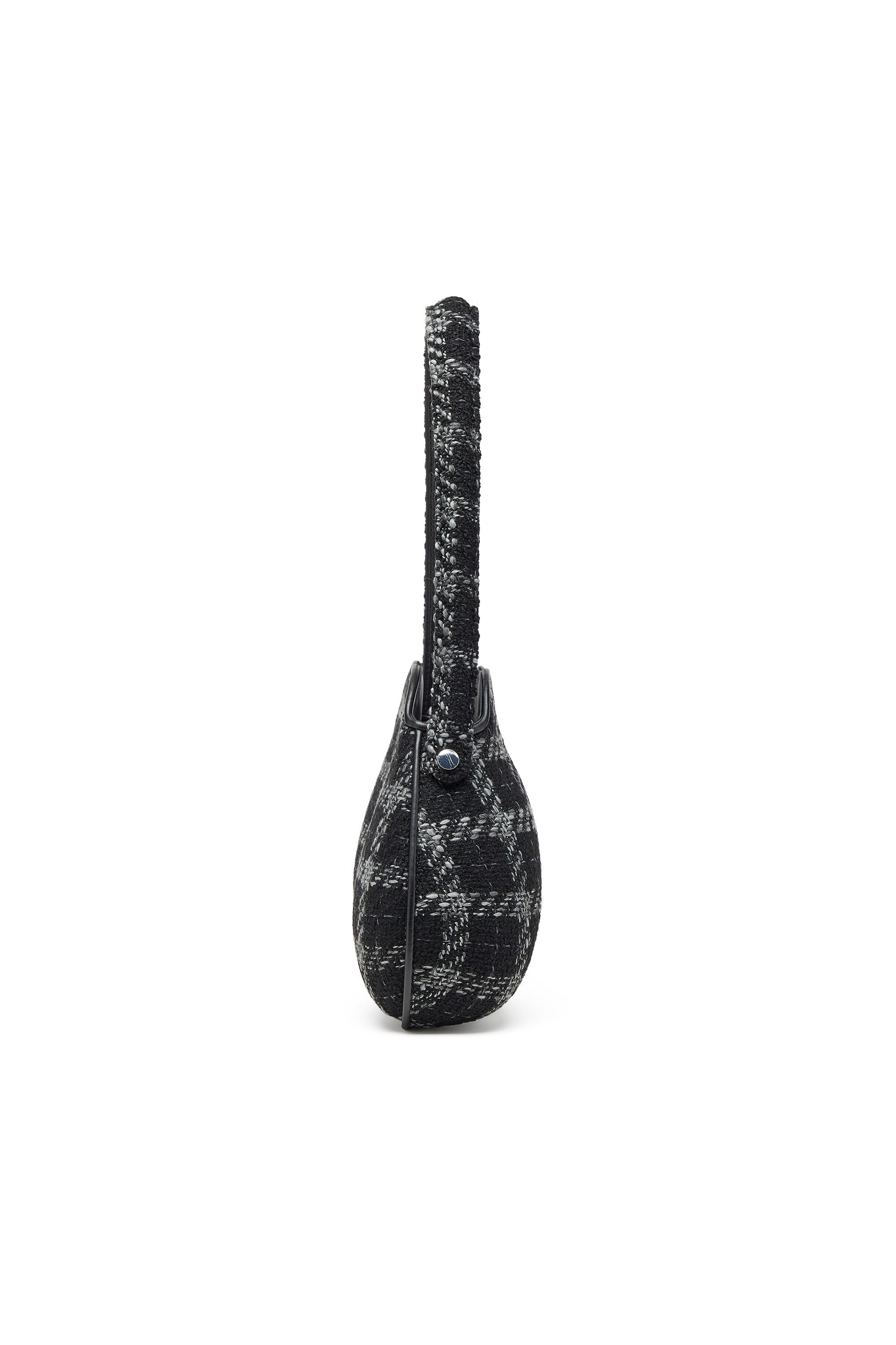 Diesel - DOUBLE-D SHOULDER, Sac à épaule avec motif pied-de-poule Femme in Noir - 4