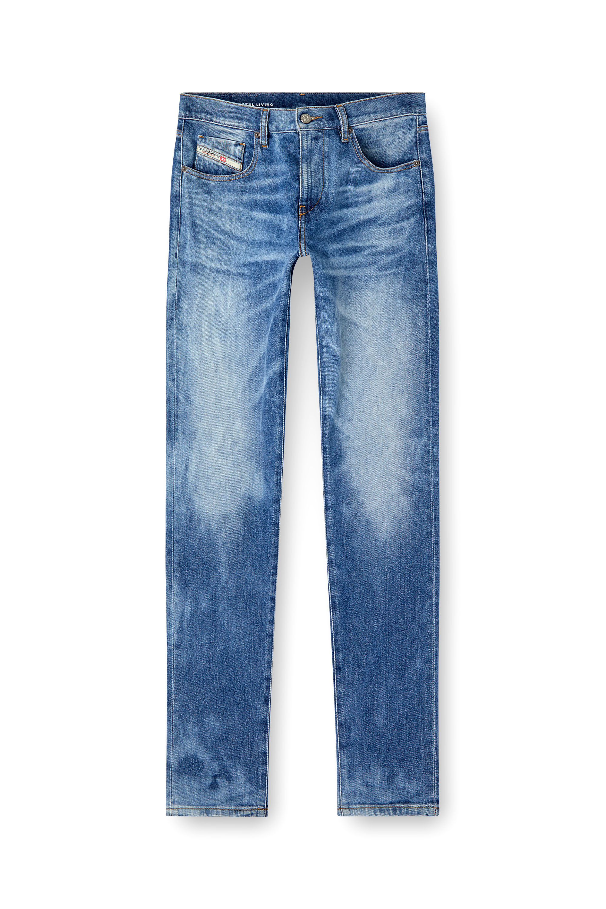 Diesel - Slim Jeans 2019 D-Strukt 09L19 Homme, Bleu moyen - Image 2