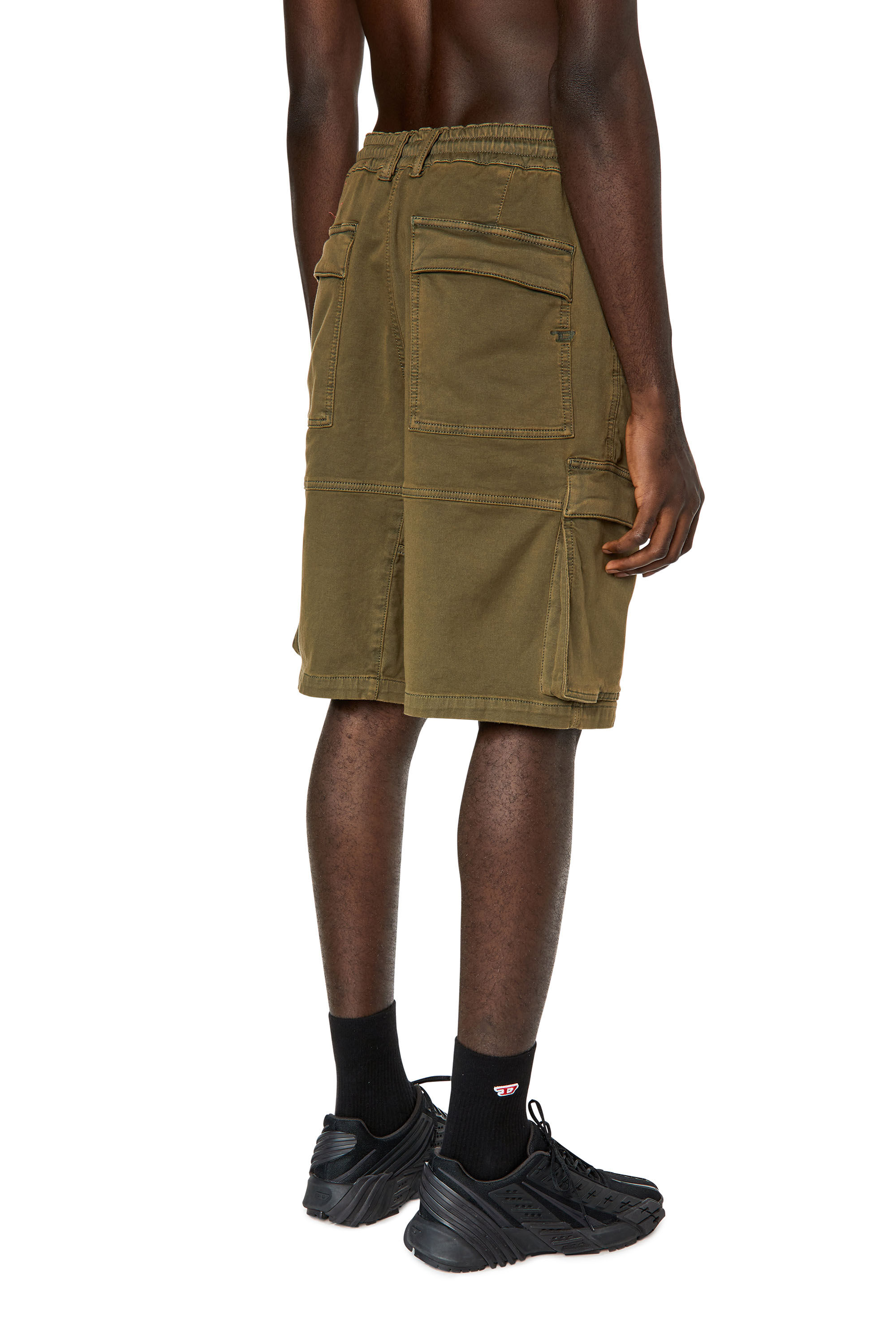 Diesel - D-KROOLEY-CARGO-SHORT JOGG, Military Green - Image 4