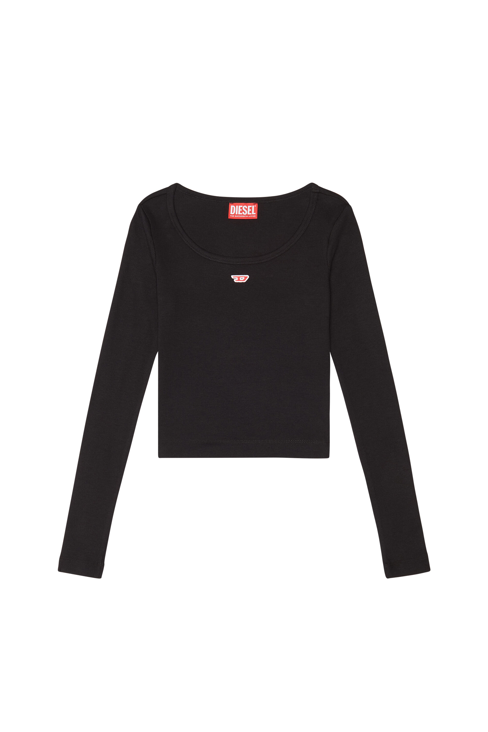 Tシャツ・カットソー Diesel \"De Top1 Fse\" Long Sleeves Top Women's Long-sleeve top with crystal plaque | Pink | Diesel