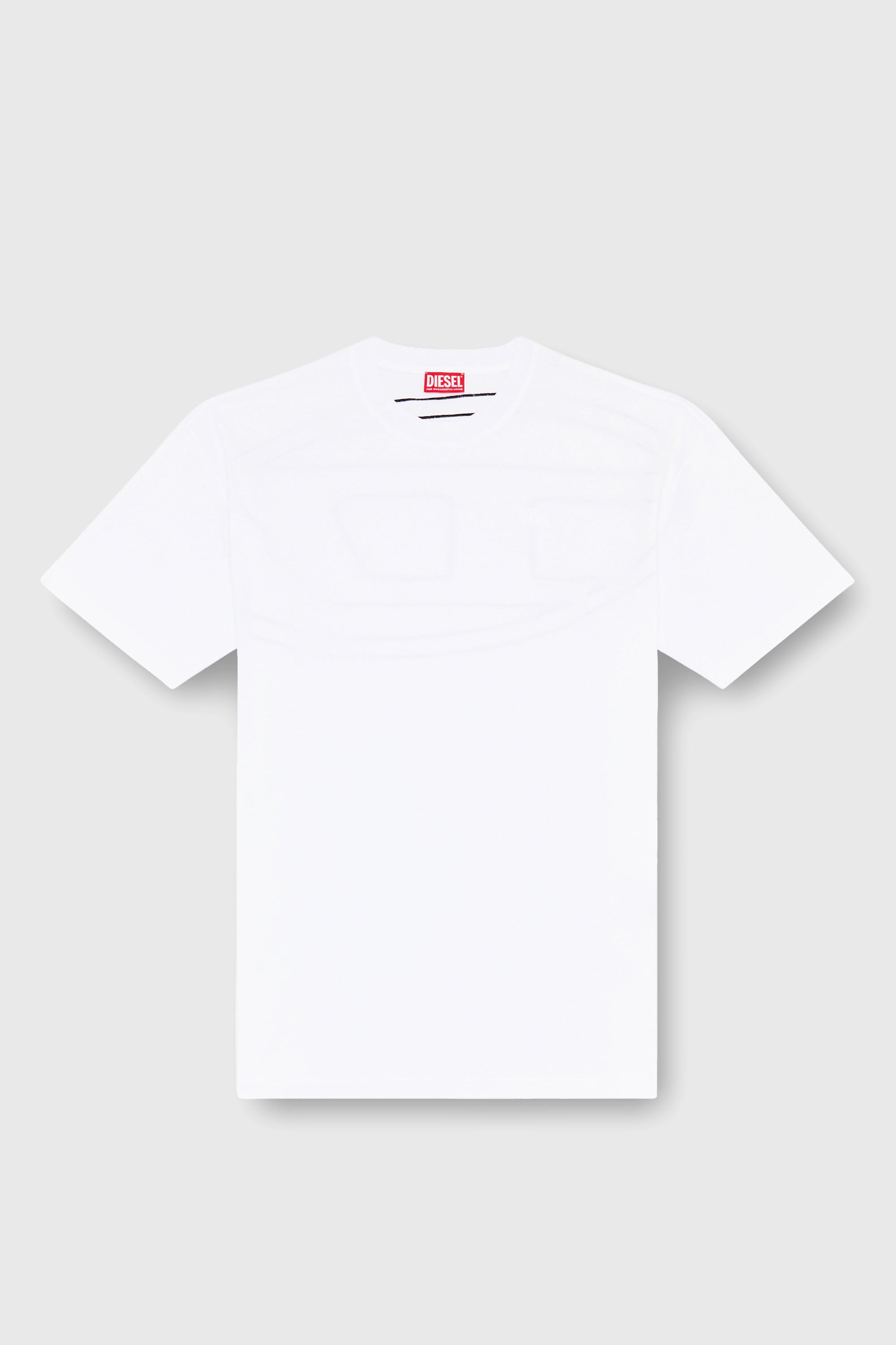 Diesel - T-BOGGY-MEGOVAL-D, T-shirt avec maxi oval D brod&eacute; Homme in Blanc - 2