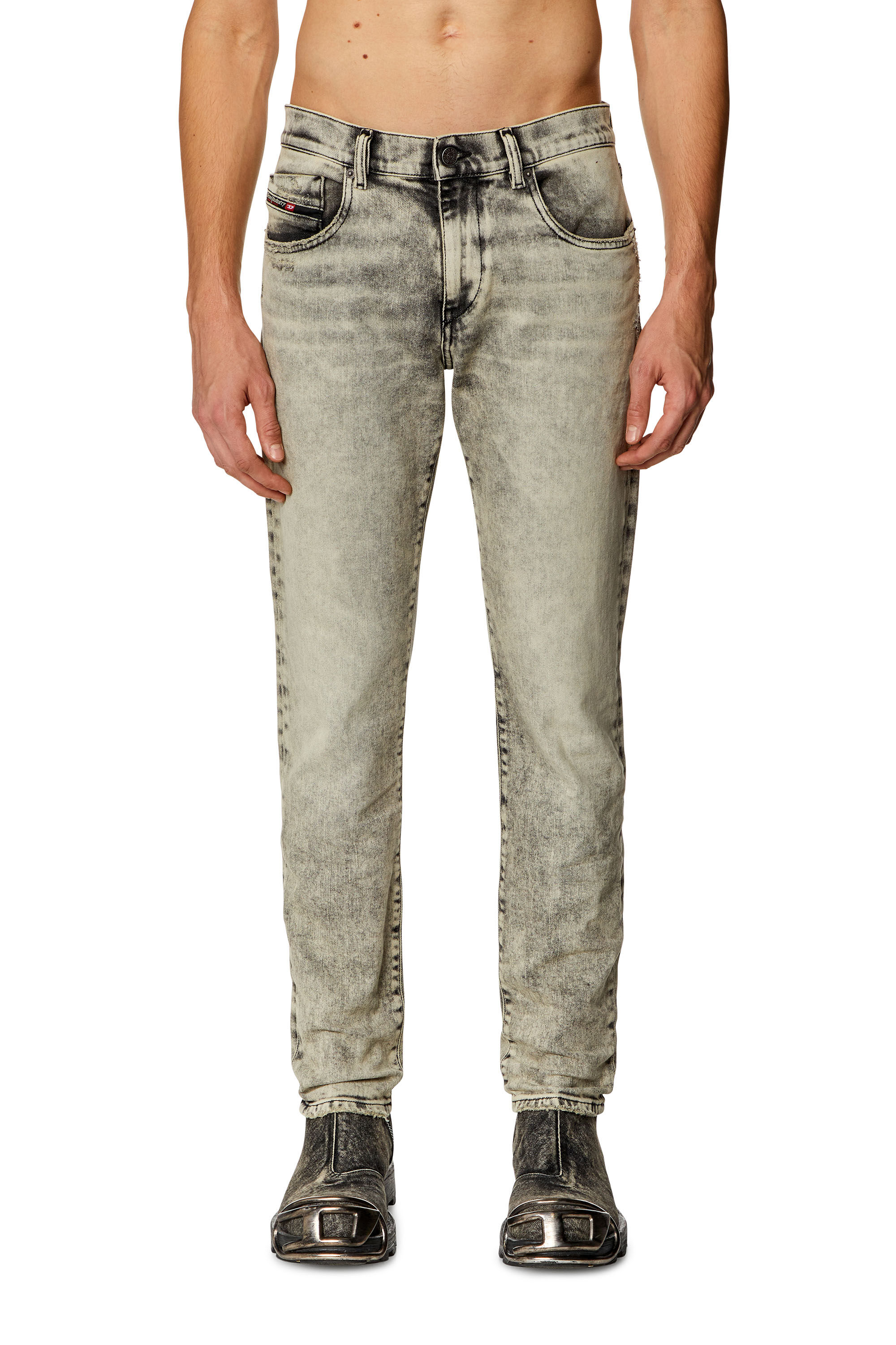 Diesel - Homme Slim Jeans 2019 D-Strukt 09H56, Gris - Image 3