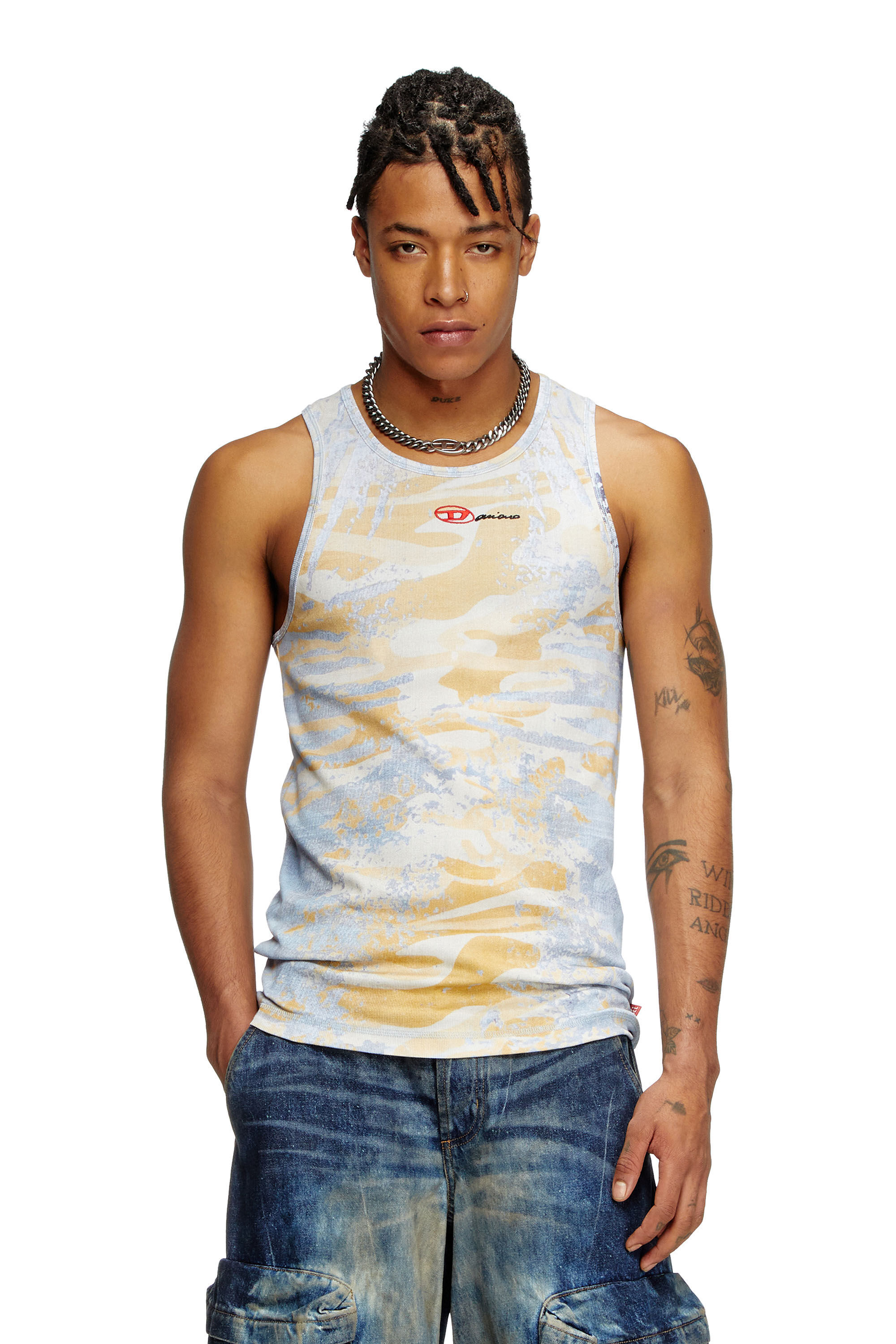 Diesel - T-LIFTY-DD, Débardeur camouflage en coton stretch Mixte in Polychrome - 3