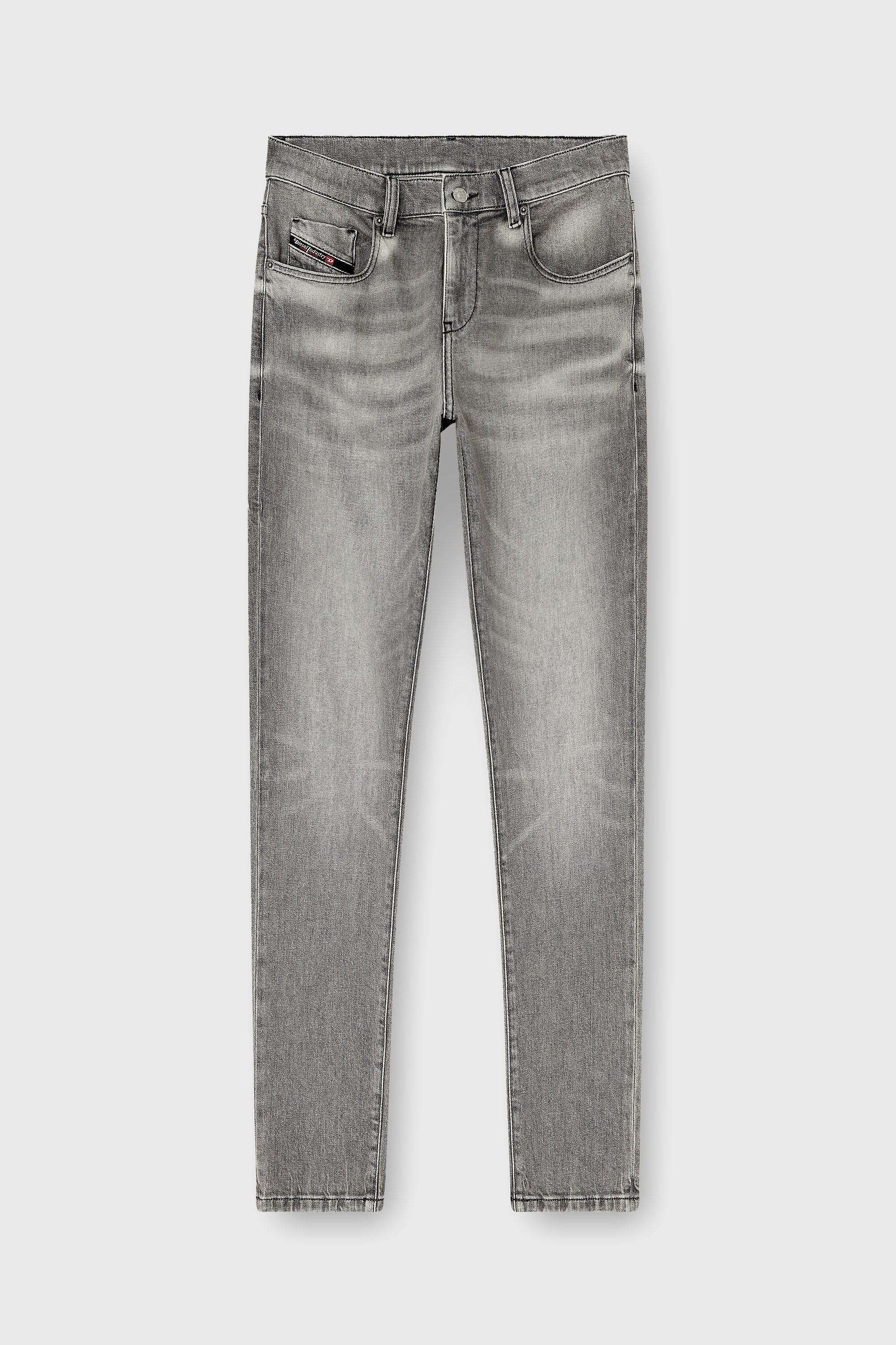 Diesel - Slim Jeans 2019 D-Strukt 0KBBL Homme, Gris Clair - Image 6