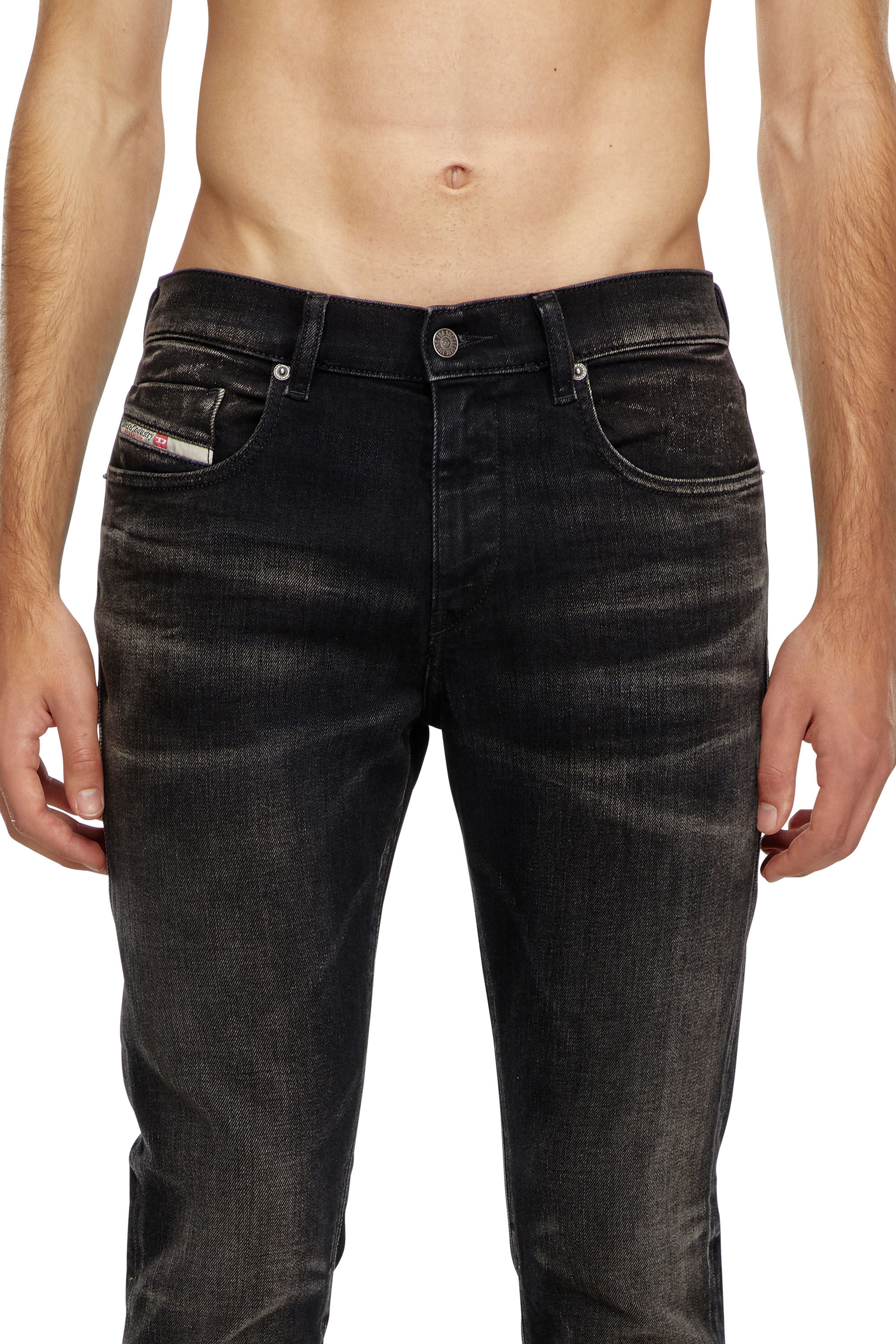 Diesel - Homme Slim Jeans 2019 D-Strukt 09J53, Noir/Gris foncé - Image 5