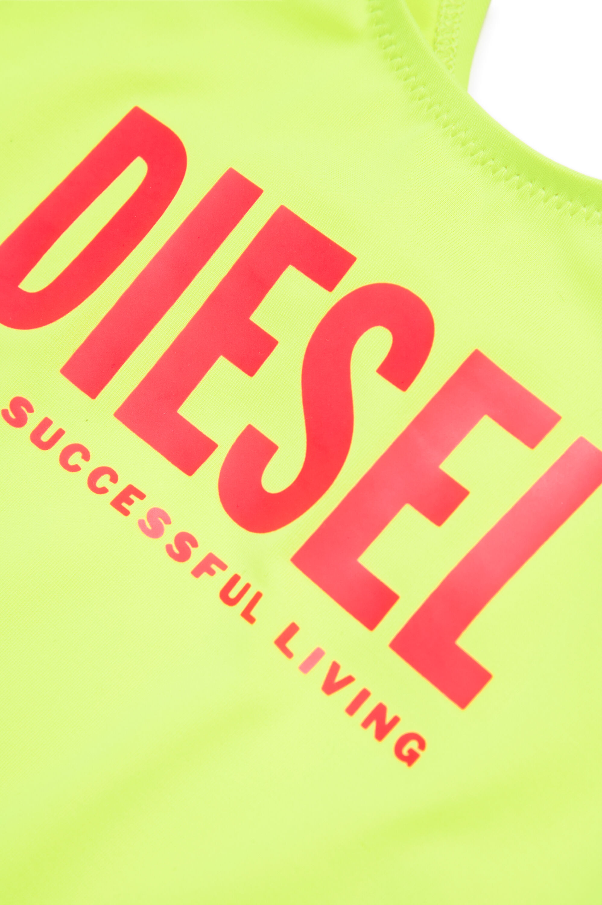Diesel - MIATIS, Maillot de bain dos nu avec logo imprimé Femme in Jaune - 4