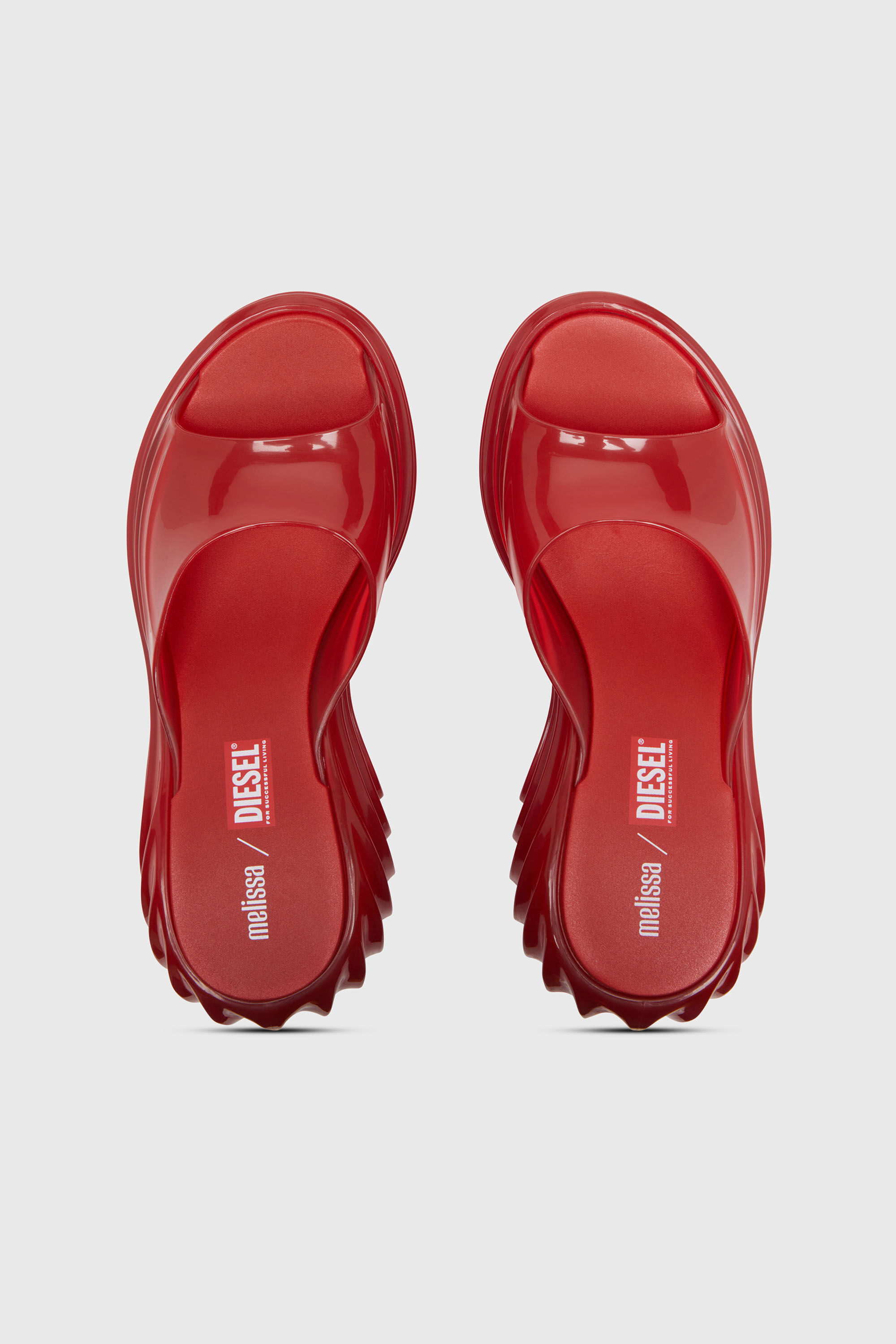 Diesel - MELISSA QUANTUM PLATFORM, Mule &agrave; plateforme en Melflex&reg; Femme in Rouge - 4
