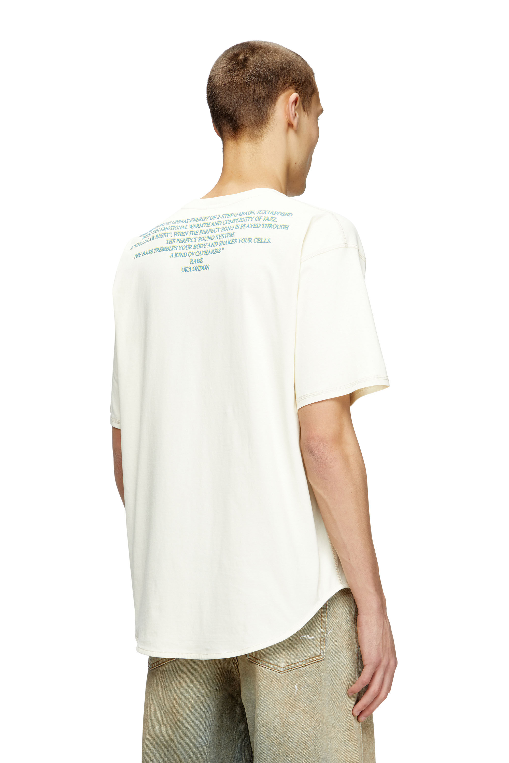 Diesel - T-BIX-AA, T-shirt avec imprimé paroles Mixte in Blanc - 4