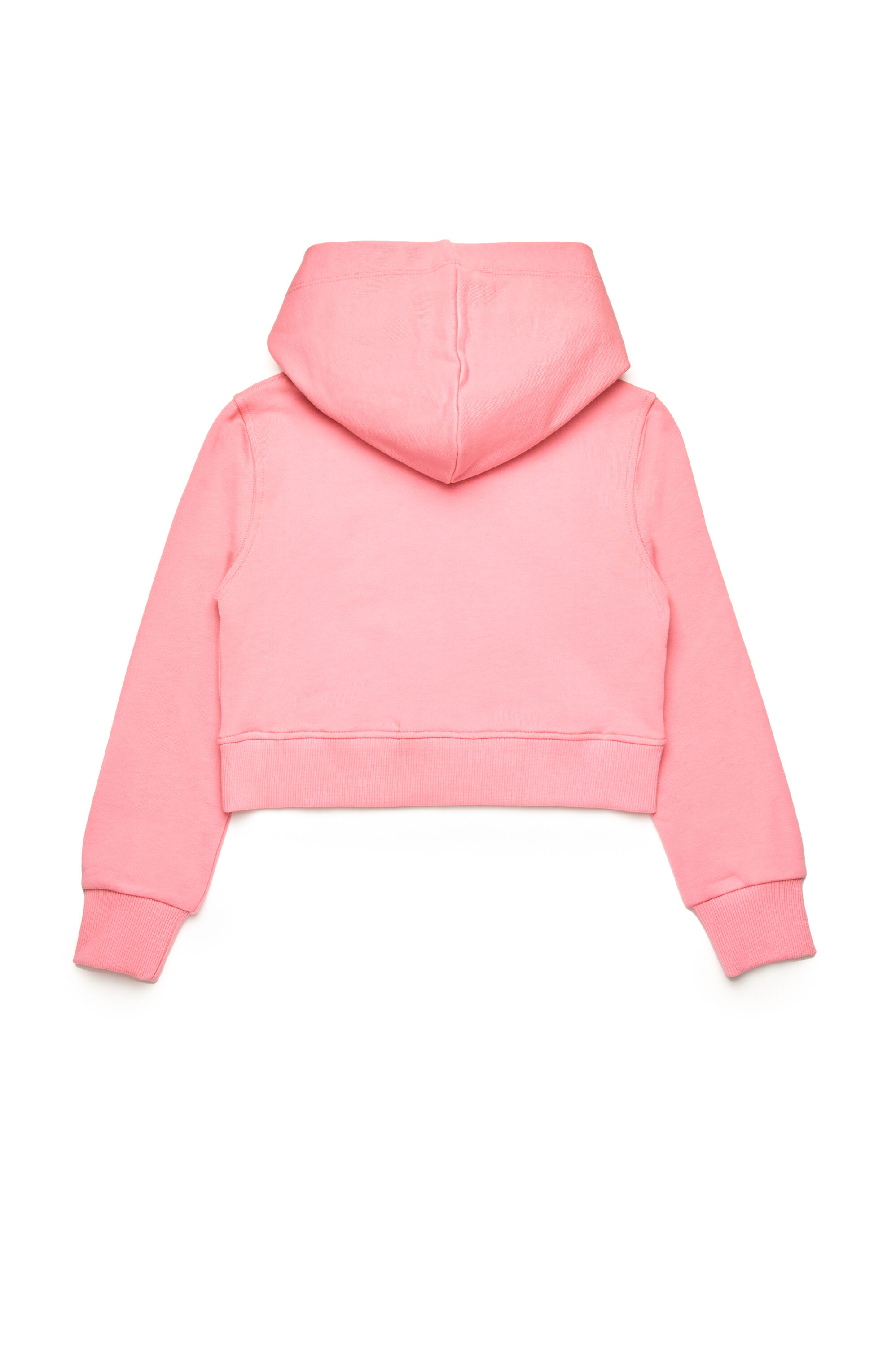 Diesel - SCUOREHOOD, Sweat-shirt cropped à capuche avec logo cœur Femme in Rose - 2