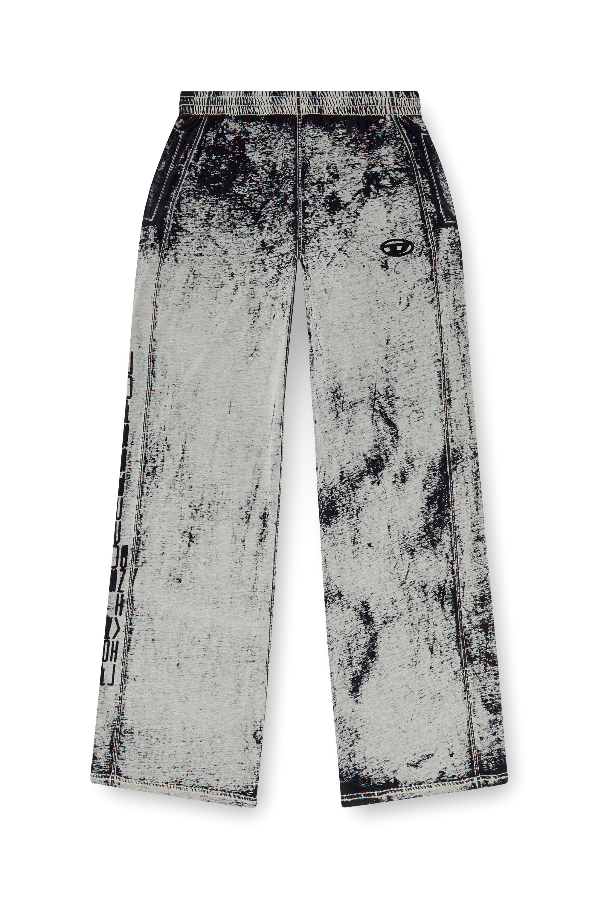 M580 LサイズDIESEL P-LEO TROUSERS A14750 Men's Track pants in burnout plated jersey | Multicolor | Diesel