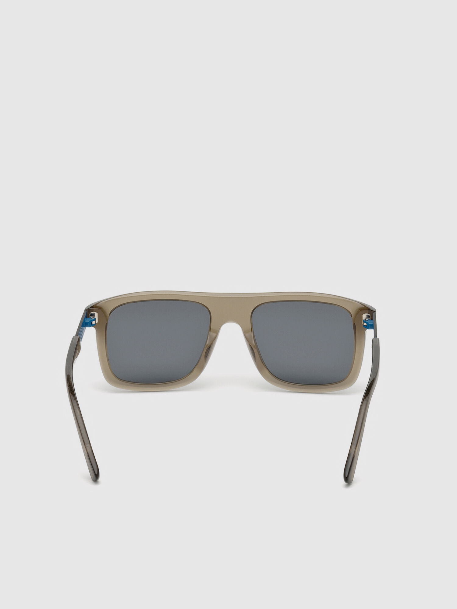 Diesel - DL0268, Man's Square eyewear with metal plaque in Brown - 4