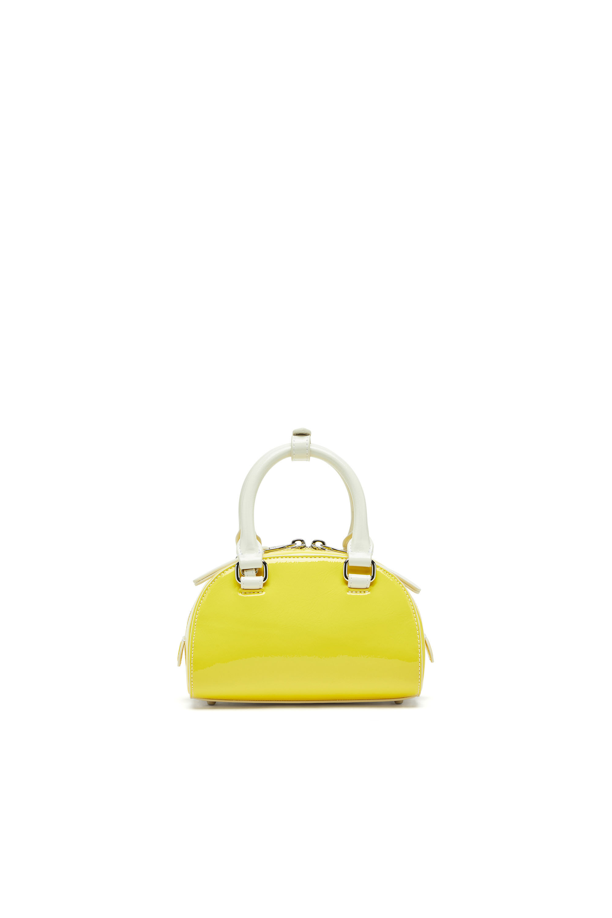 Diesel - 1DR DOME CROSSBODY, 1DR Dome-Sac à bowling mini avec effet naplak Femme in Jaune - 2