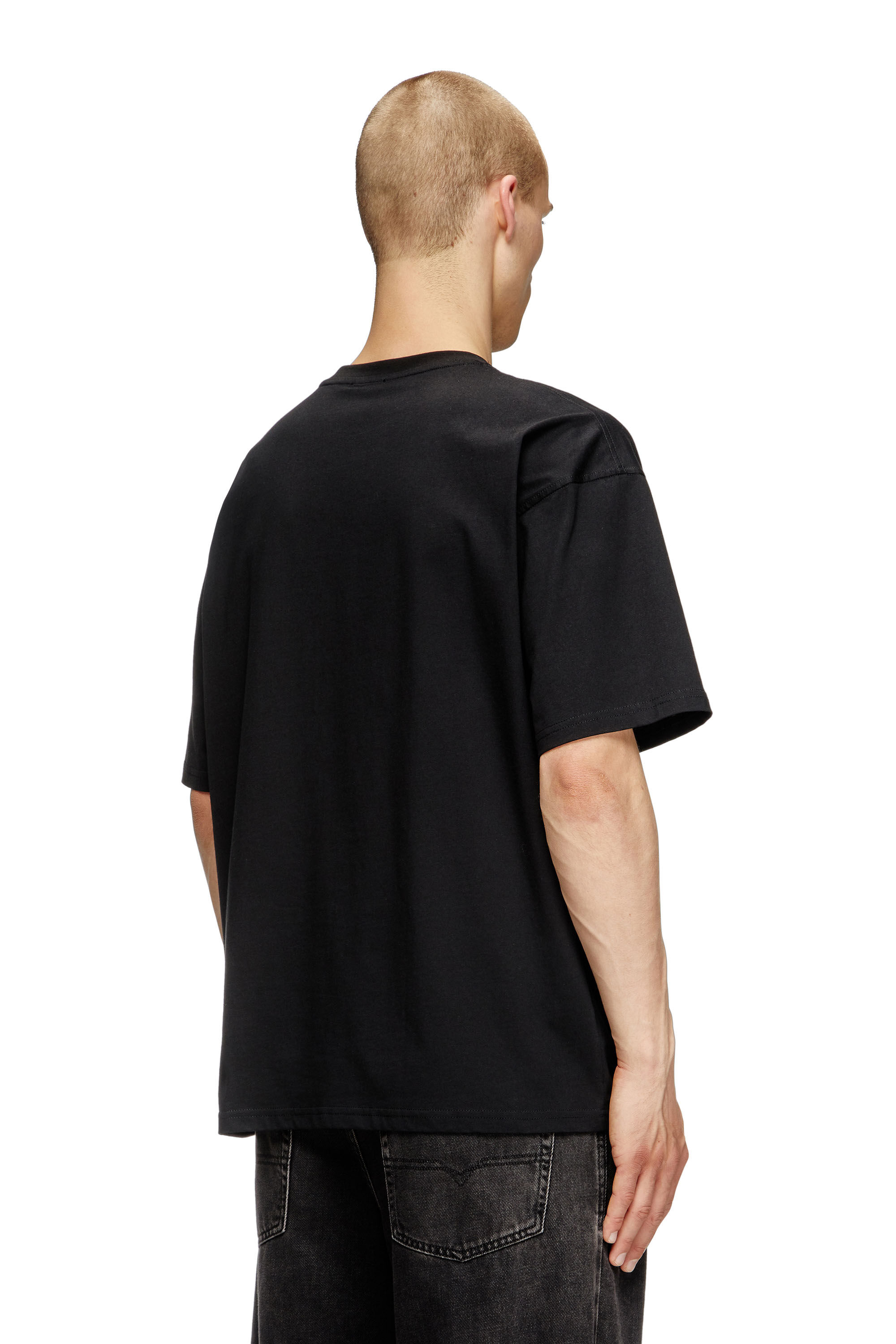 Diesel - T-BOXT-OD, T-shirt avec Oval D brodé Mixte in Noir - 4