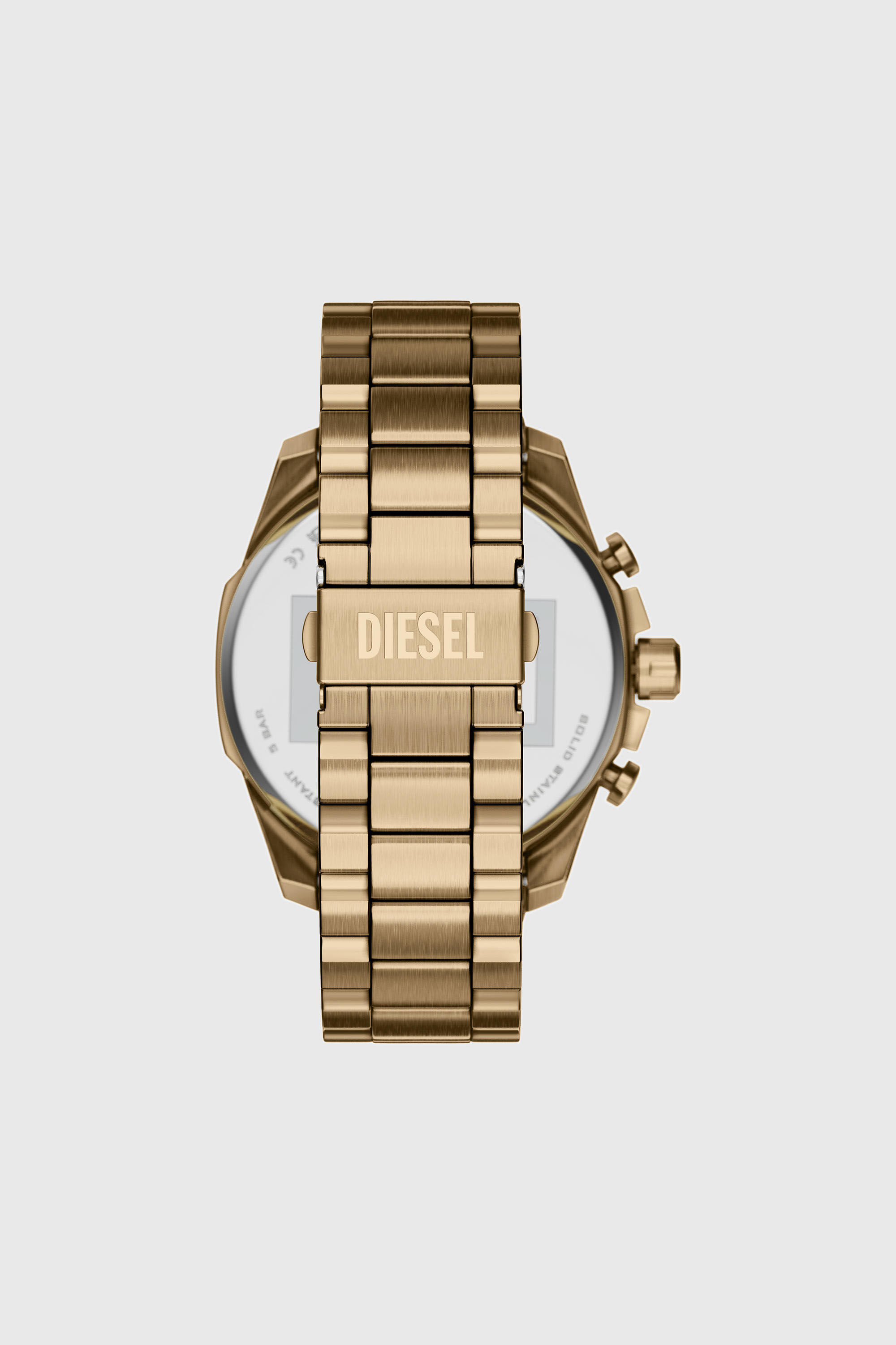 Diesel - DZ4736 WATCH, Montre Mega Chief Slim en acier inoxydable finition or vieilli Homme in Dor&eacute; - 3