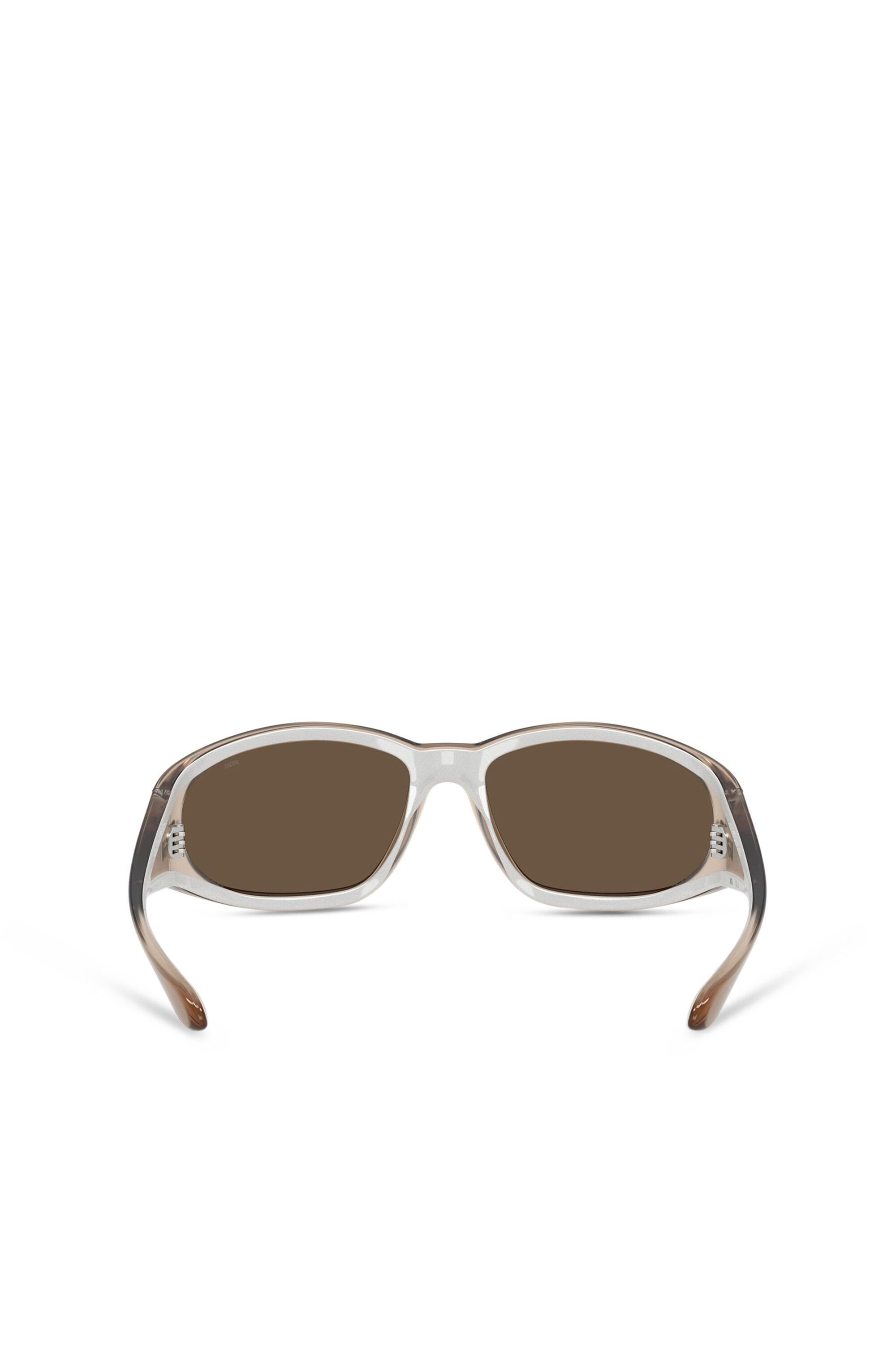 Diesel - 0DL3002, Lunettes de soleil rectangulaires en acétate Mixte in Marron - 3