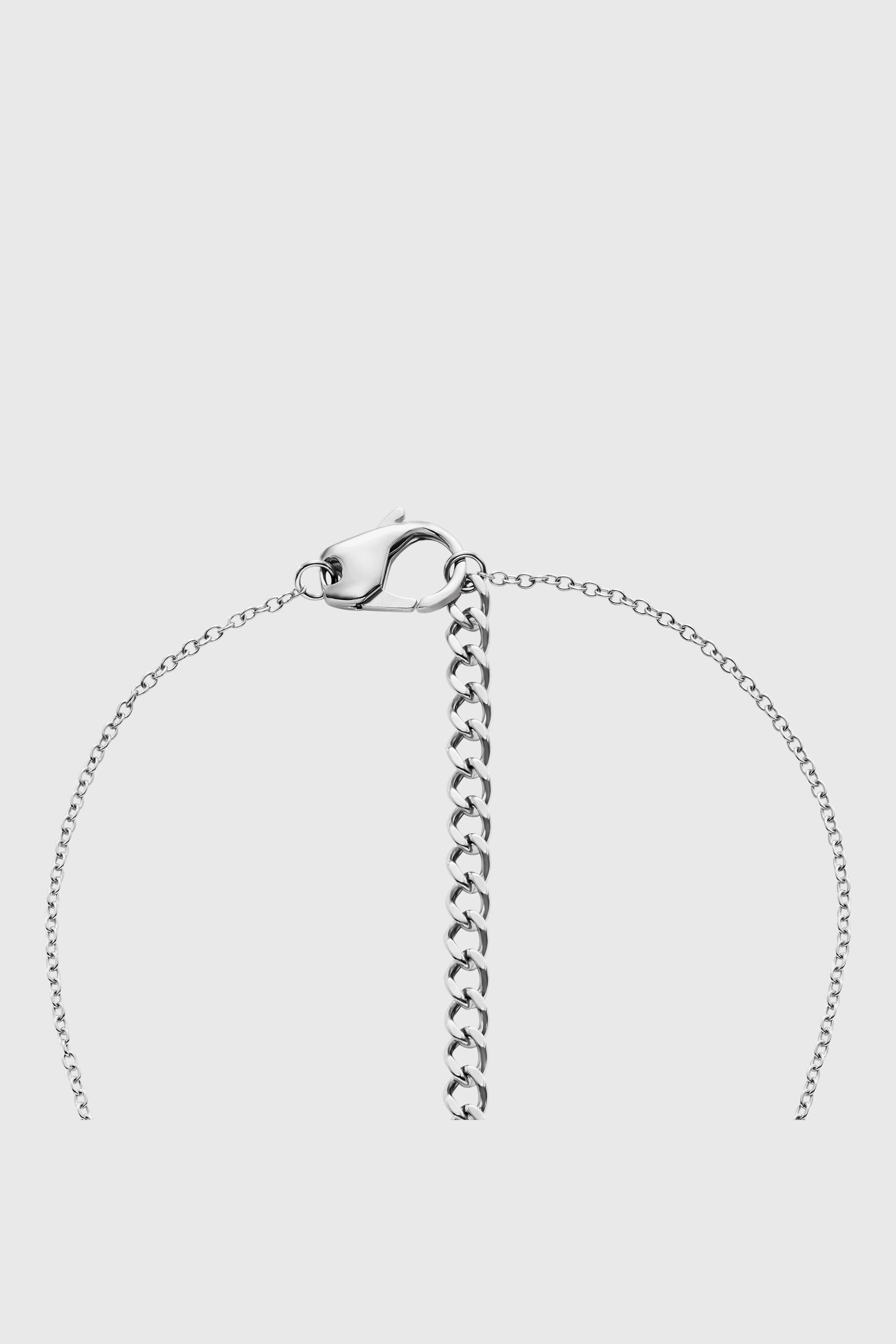 Diesel - DX1750040, Collier en acier inoxydable avec pendentif pav&eacute; Mixte in Gris argent&eacute; - 3