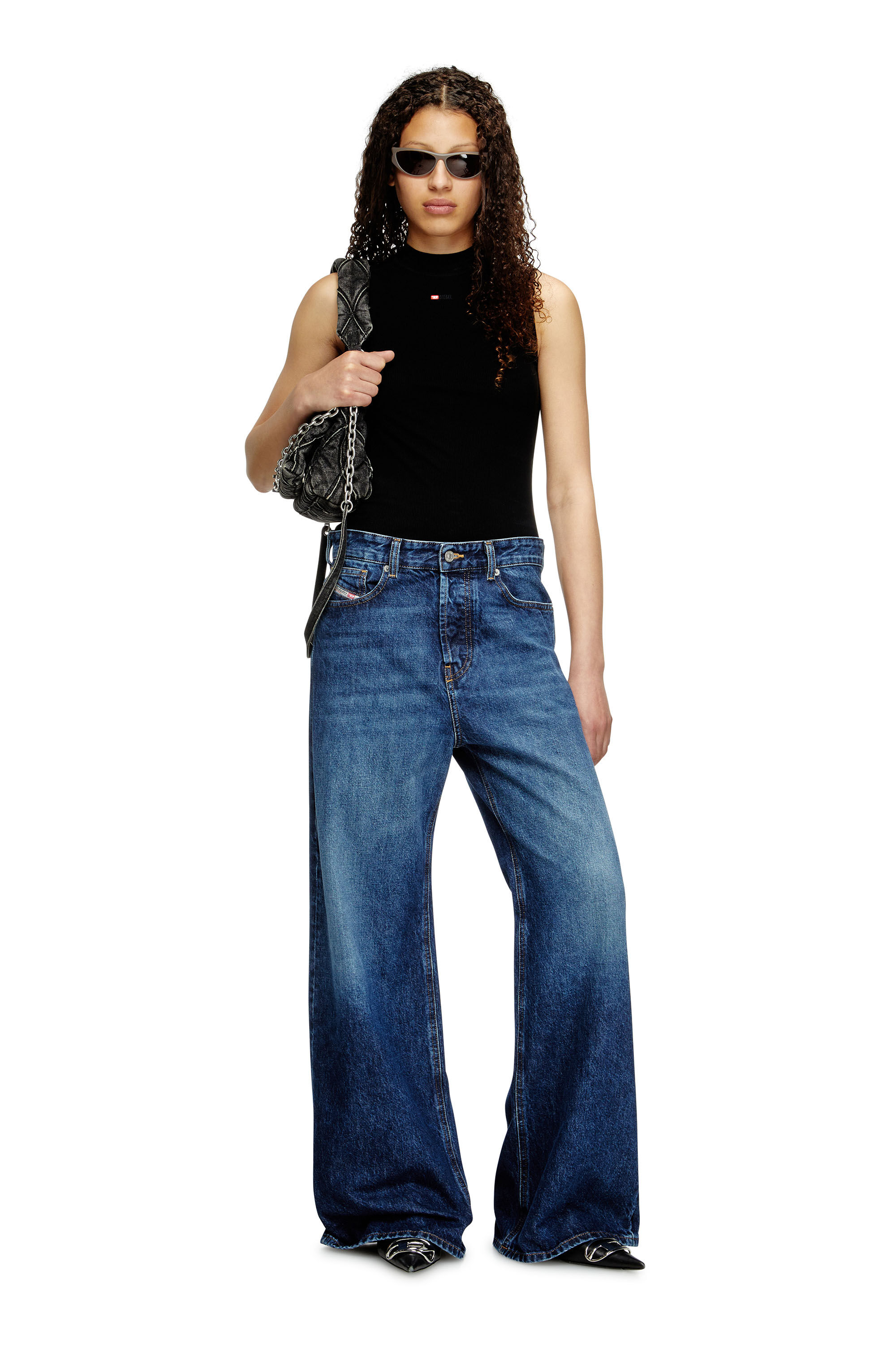 Diesel - Relaxed Jeans 1996 D-Sire 09I27 Femme, Bleu Foncé - Image 1