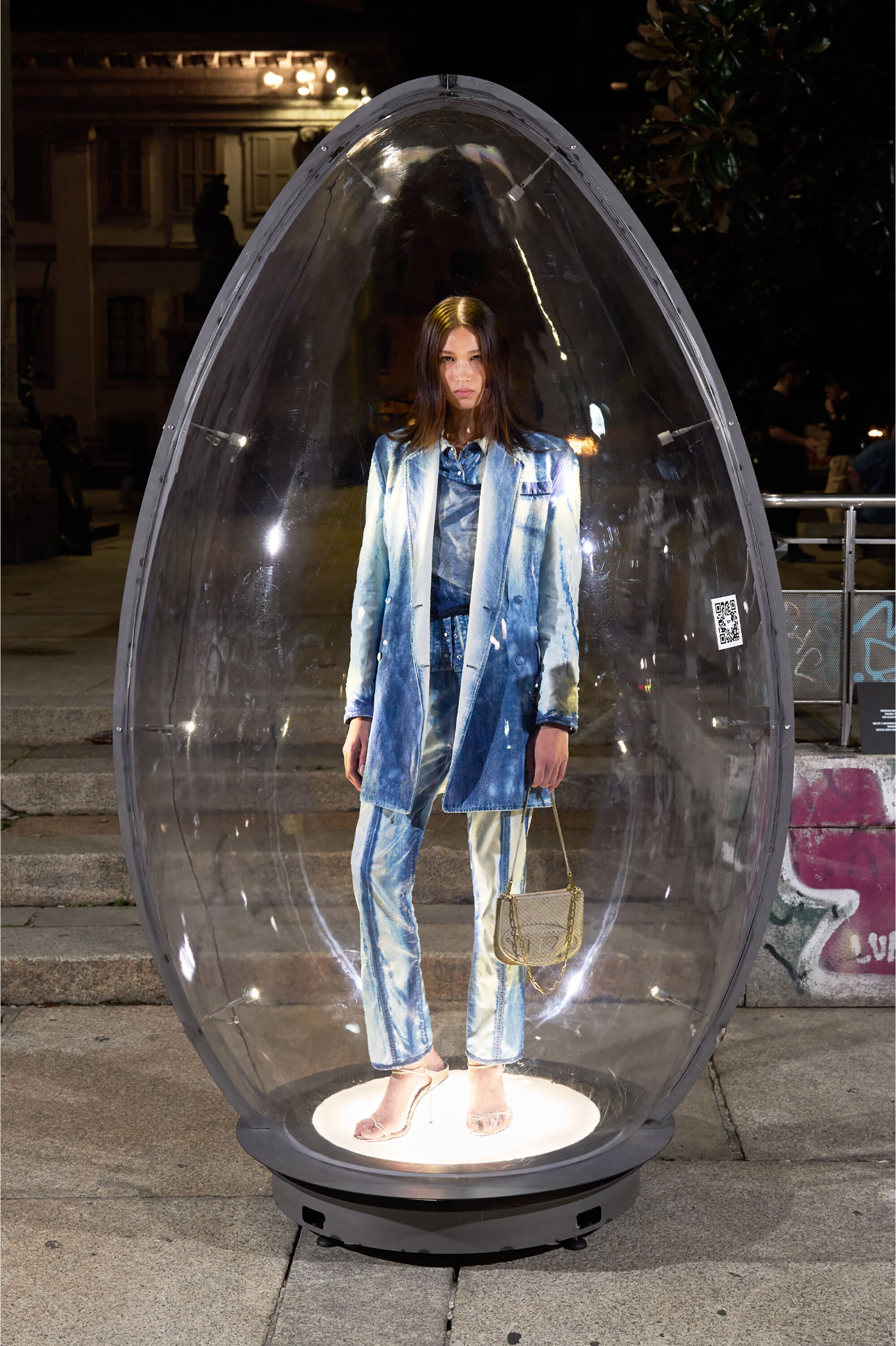 Diesel - DE-LYRIA-FSI, Chemise en denim Lyocell &agrave; effet X-Ray Femme in Bleu - 6