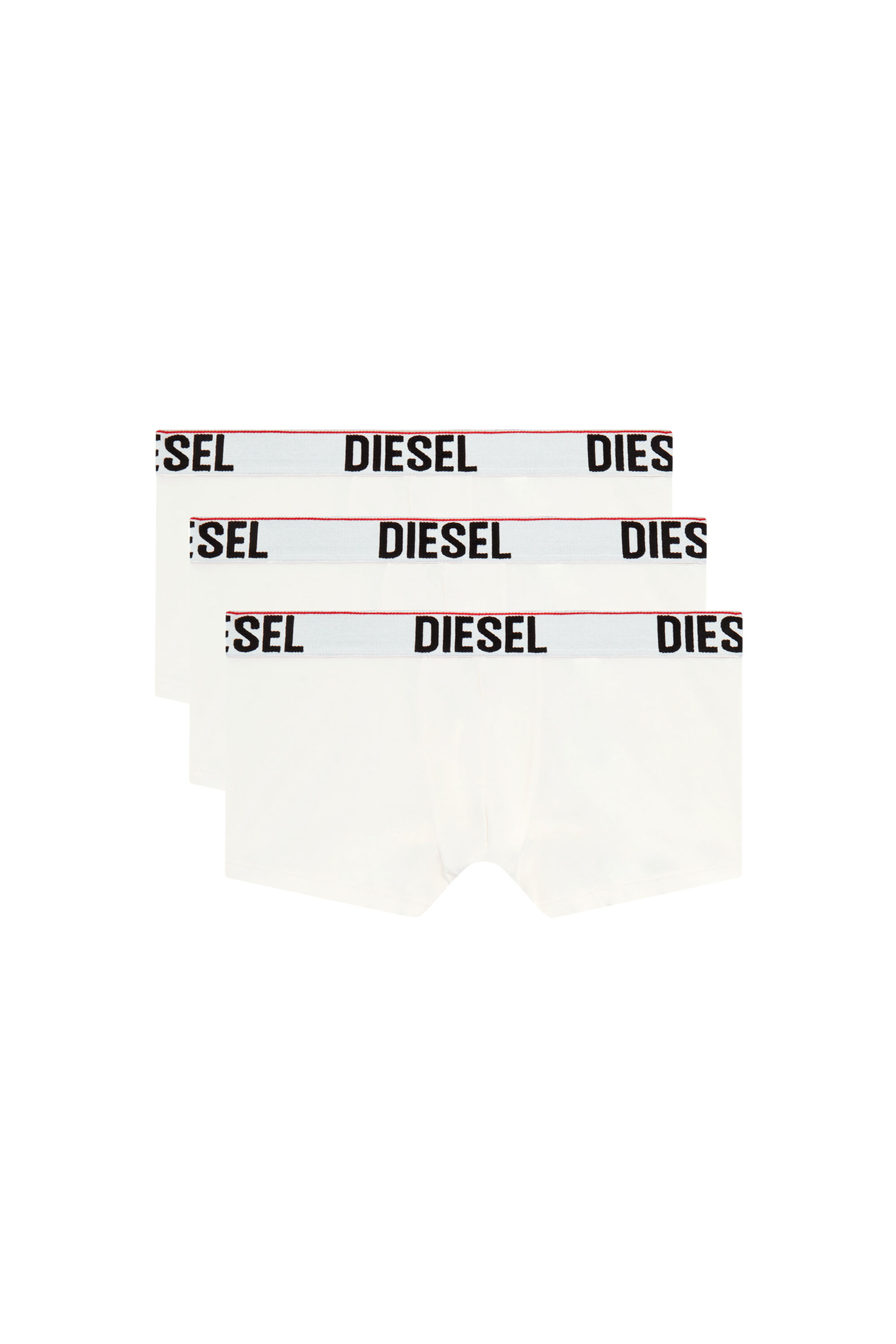 Diesel - UMBX-DAMIENTHREEPACK, Homme Lot de trois boxers avec taille ton sur ton in Blanc - Image 1
