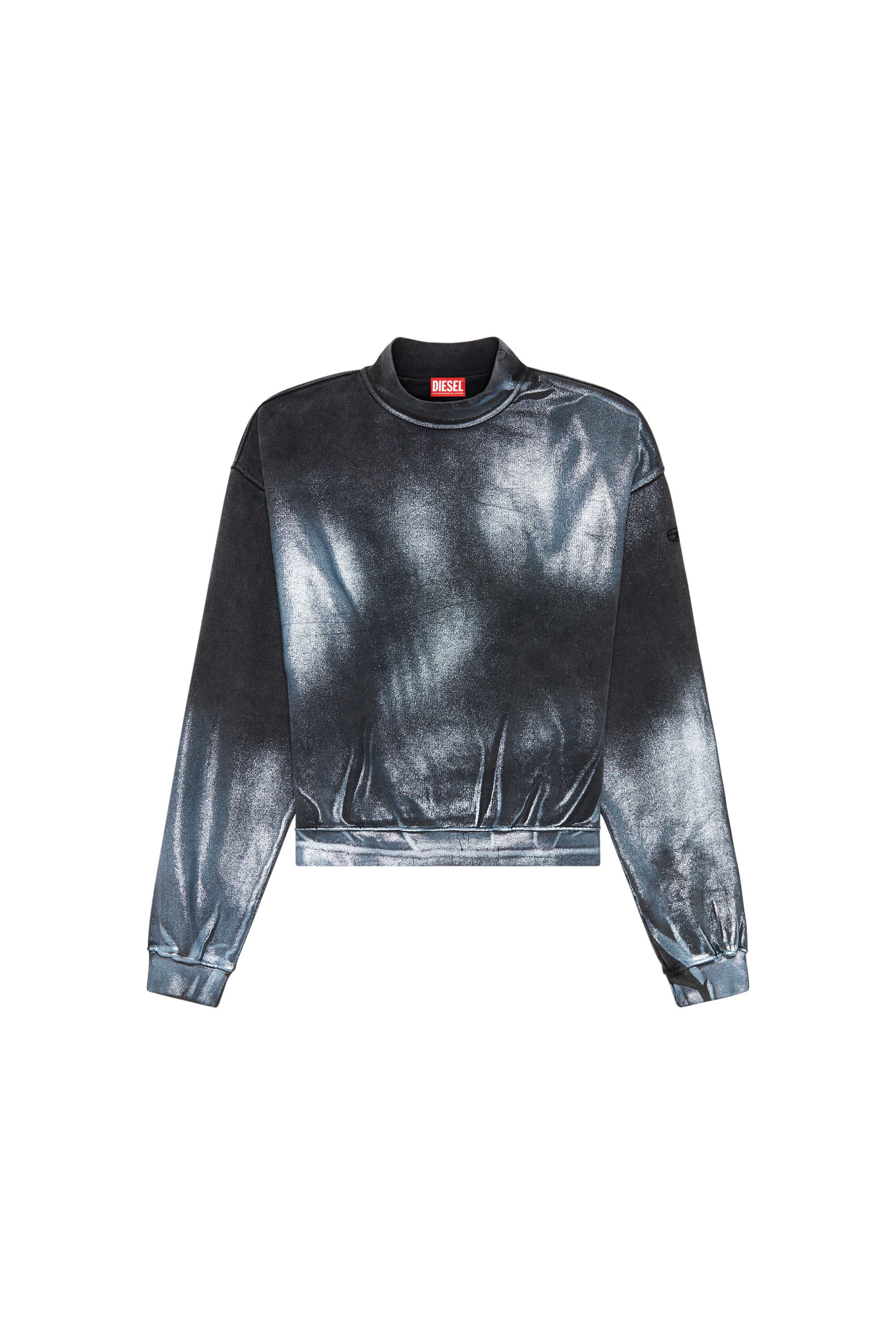 Diesel - F-ALEXAN, Homme Sweat-shirt métallisé délavé in Polychrome - Image 2