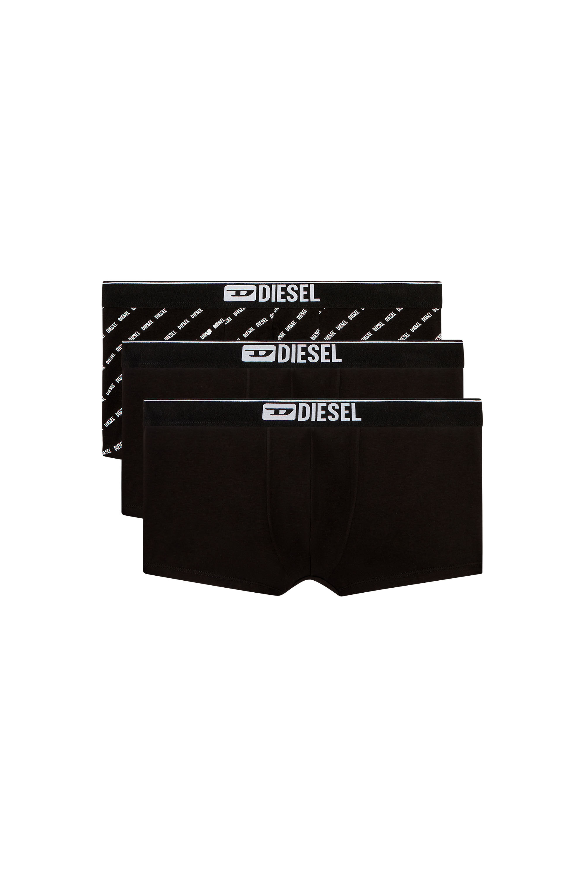 Diesel - DAMIEN-THREEPACK, Lot de trois boxers à logo en diagonale Homme in Noir - 2