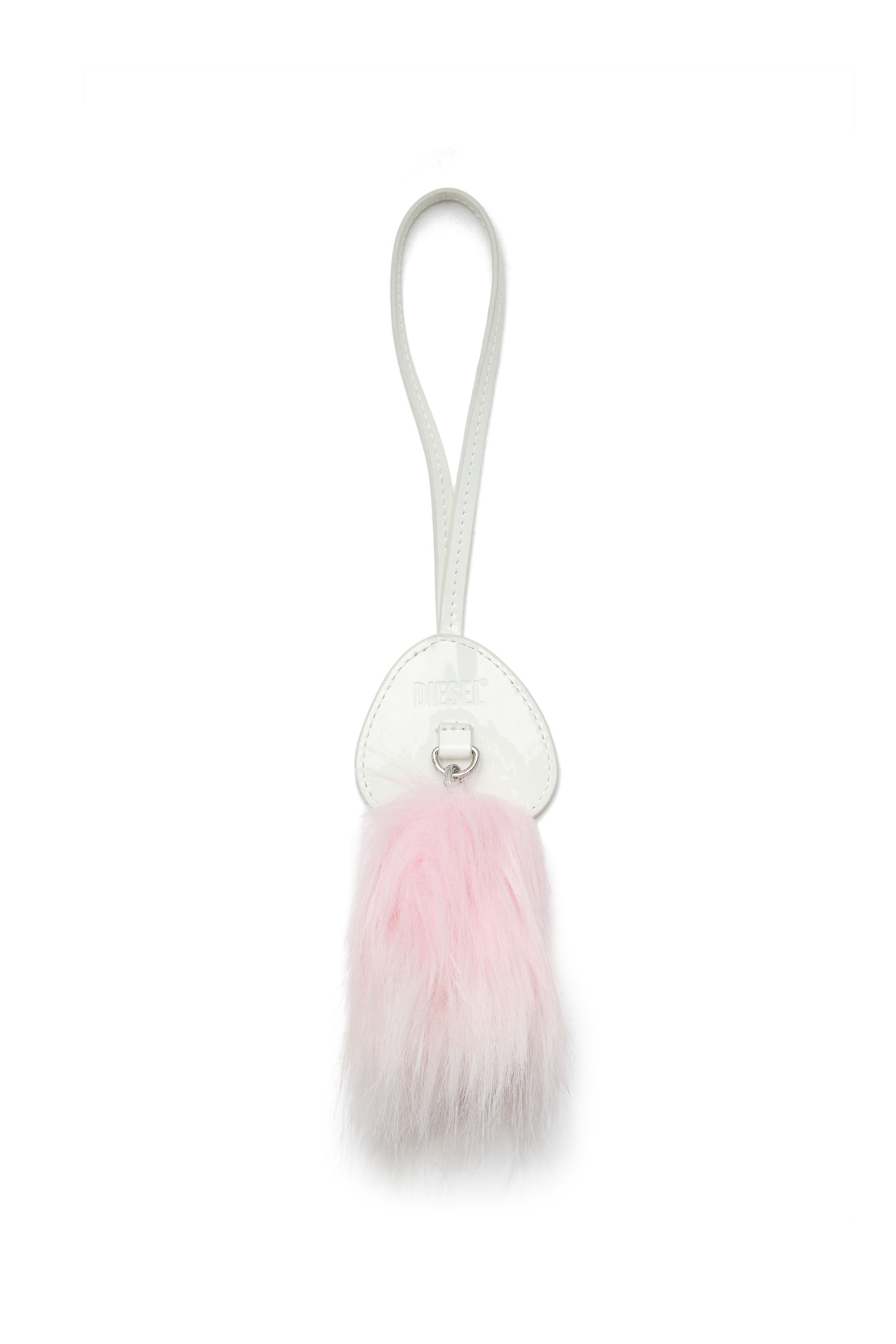 Diesel - FUR CHARMS I, Porte-clés sac museau de cochon avec détail duveteux Femme in Rose - 2