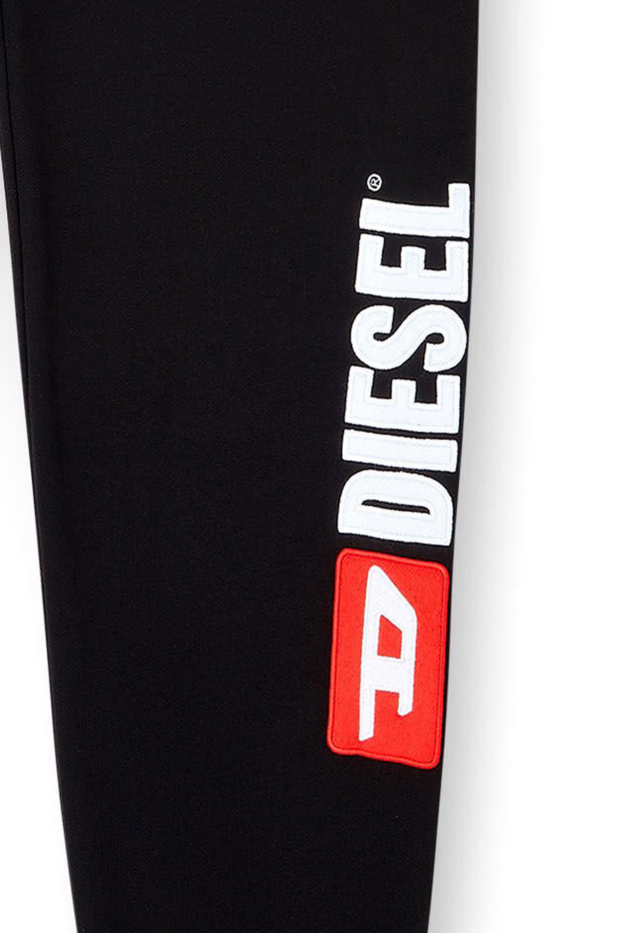 Diesel - P-MARKY-DIV, Pantalon de surv&ecirc;tement en coton avec patch Diesel Homme in Noir - 5