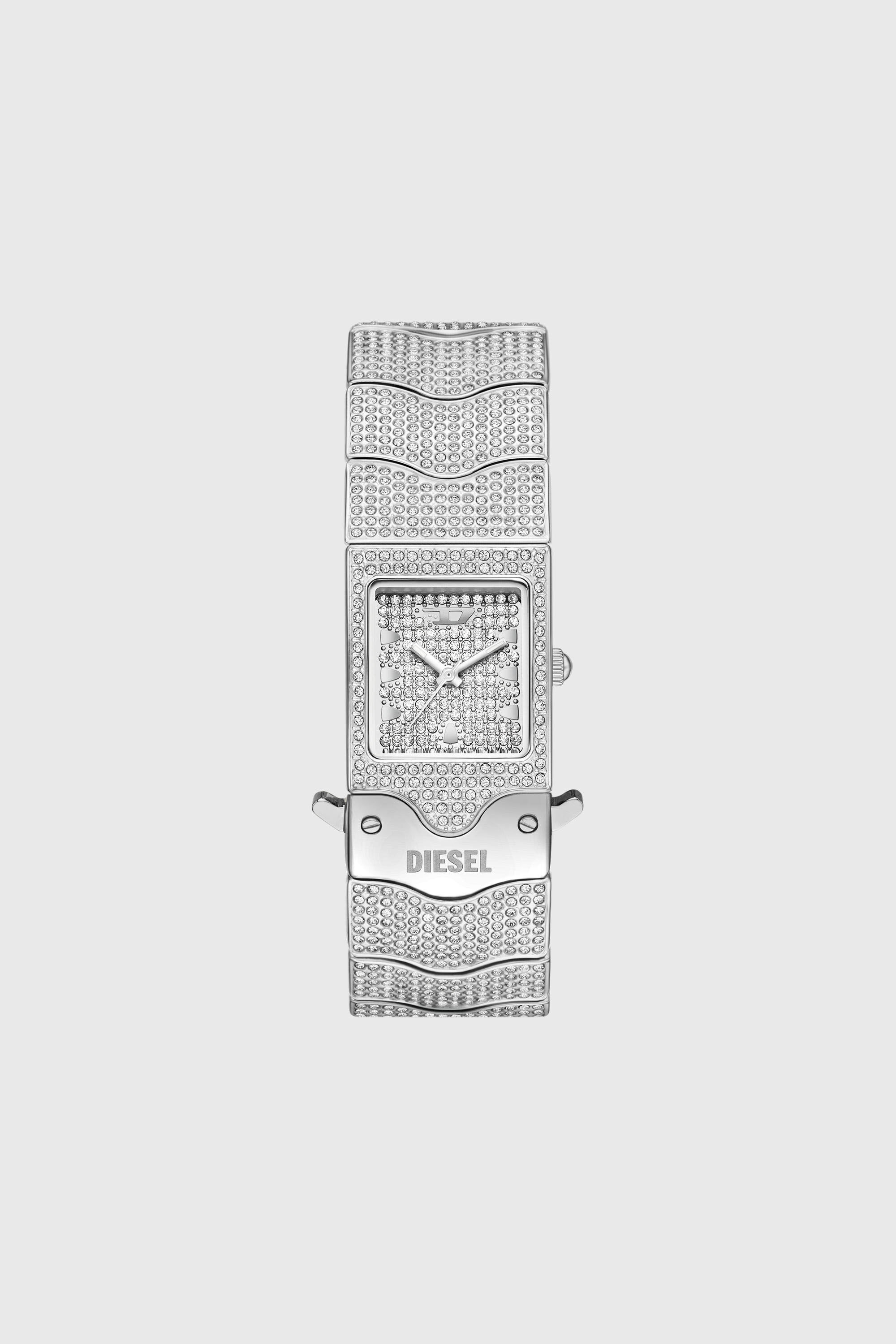 Diesel - DZ2247 WATCH, Montre Closer Limited Edition en acier inoxydable sertie de pav&eacute; Homme in Gris argent&eacute; - 1