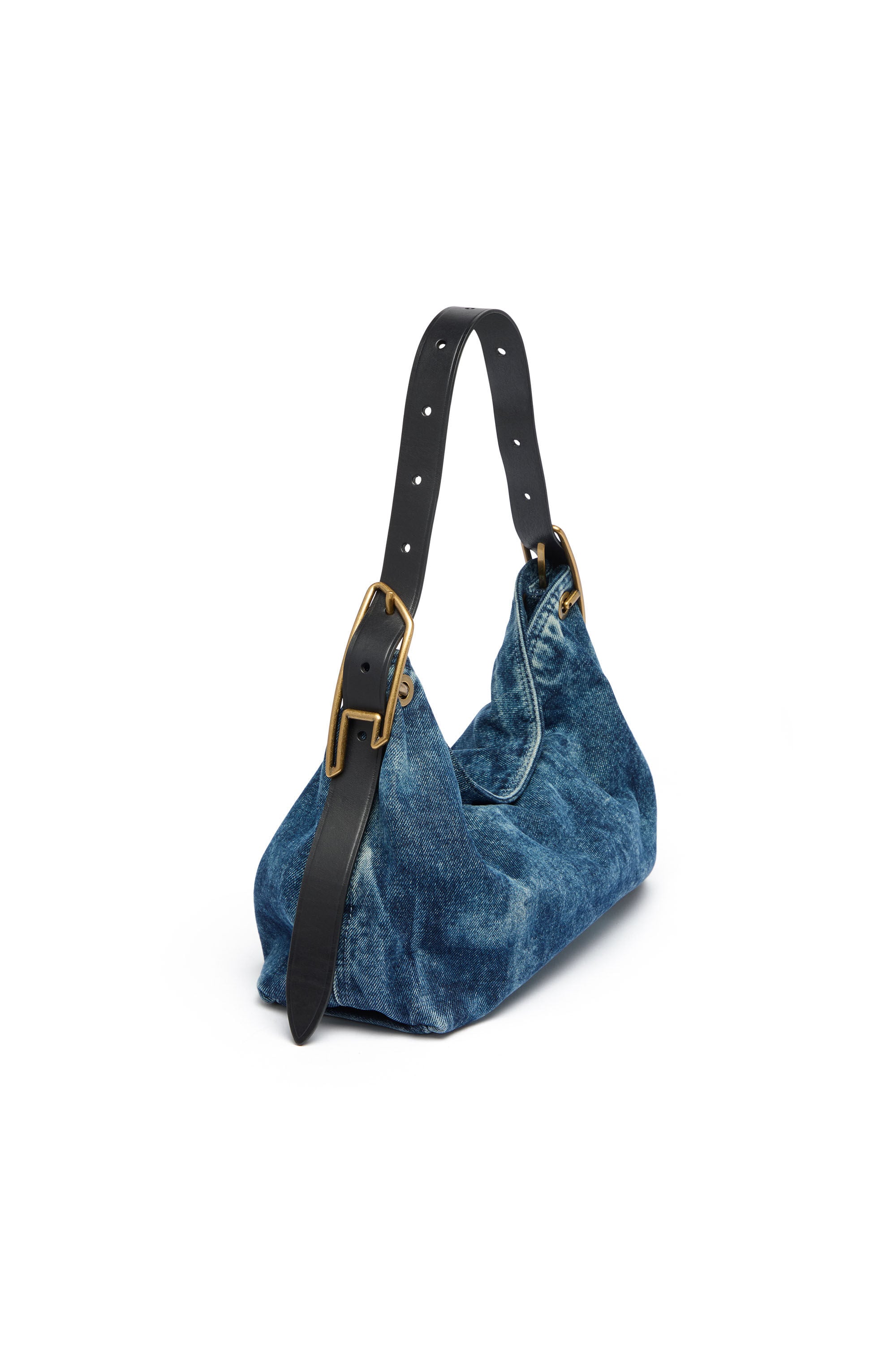 Diesel - D-LINE HOBO S, D-Line-Sac &agrave; bandouli&egrave;re en denim Femme in Bleu - 7