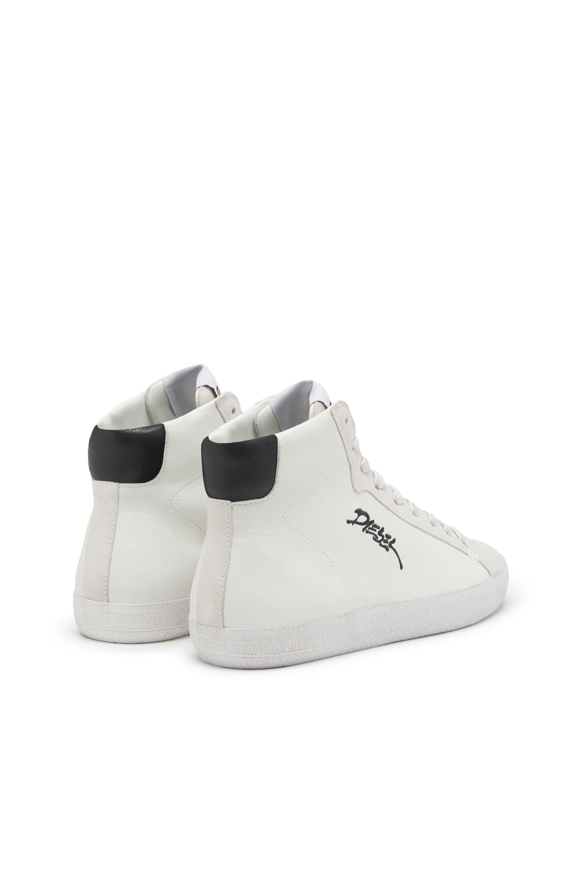 Diesel - S-LEROJI MID, S-Leroji Mid - Sneakers montantes avec logo brodé Homme in Blanc - 3