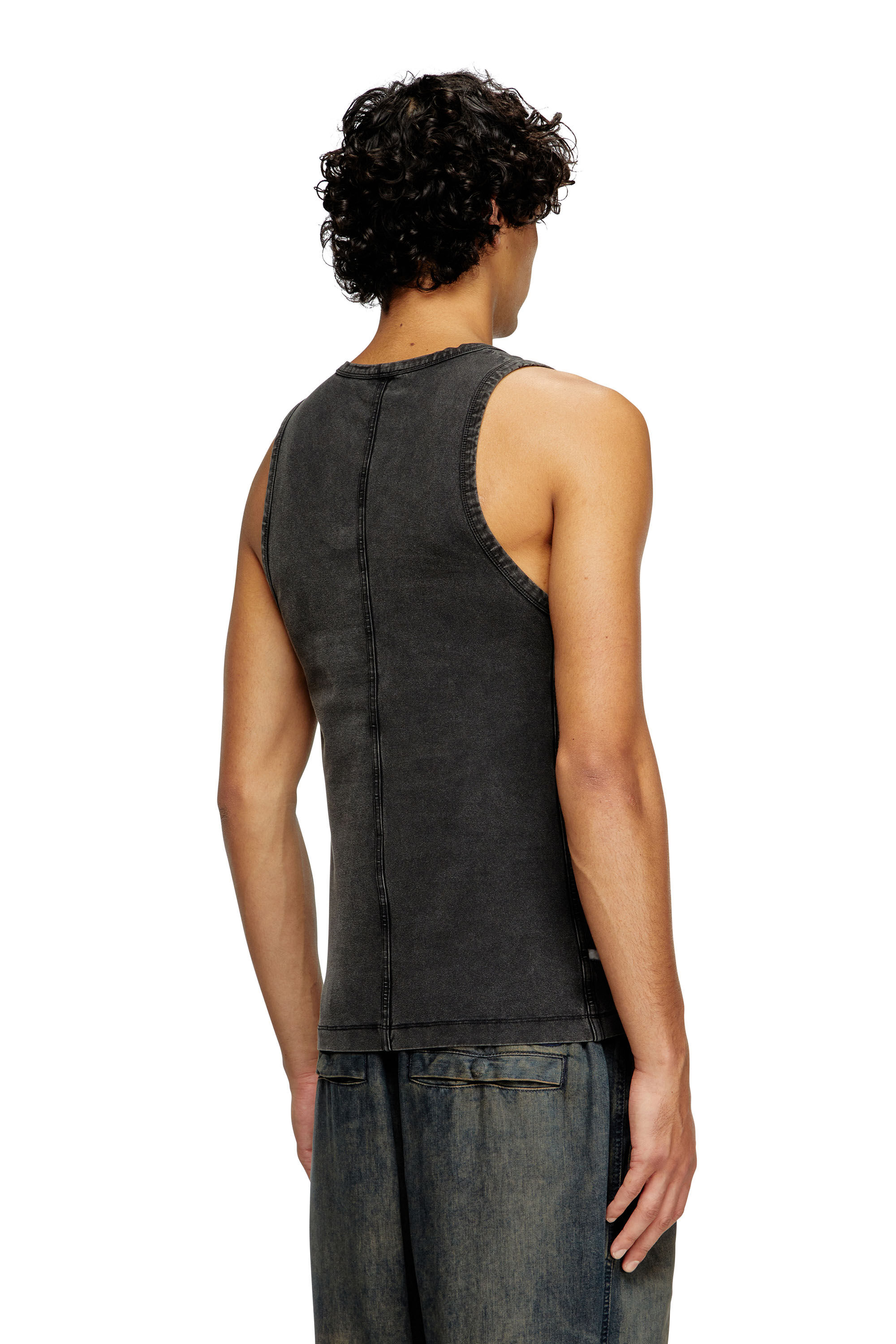 Diesel - T-MELY-SL, Débardeur en jersey effet denim Homme in ToBeDefined - 4
