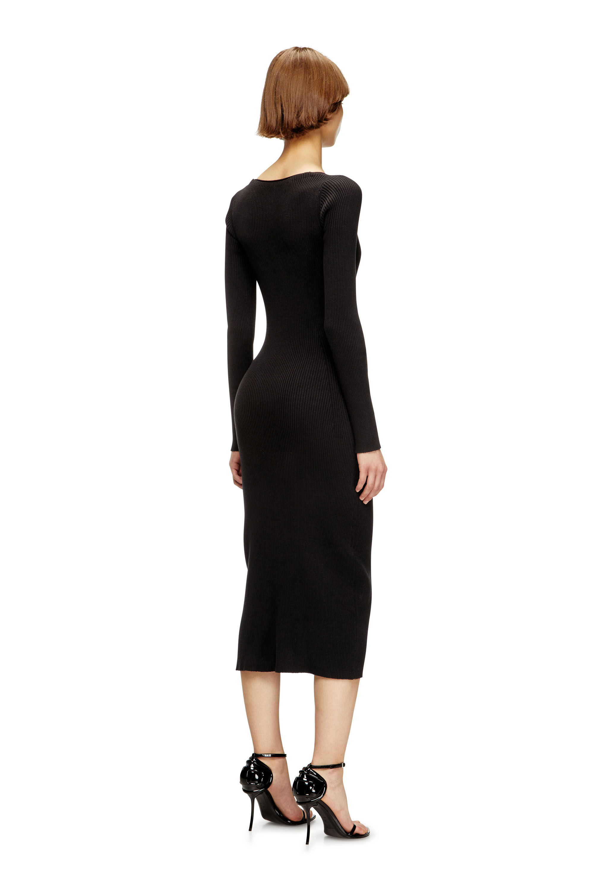 Diesel - M-MELTI-LS, Robe midi côtelée avec poches cargo Femme in ToBeDefined - 4
