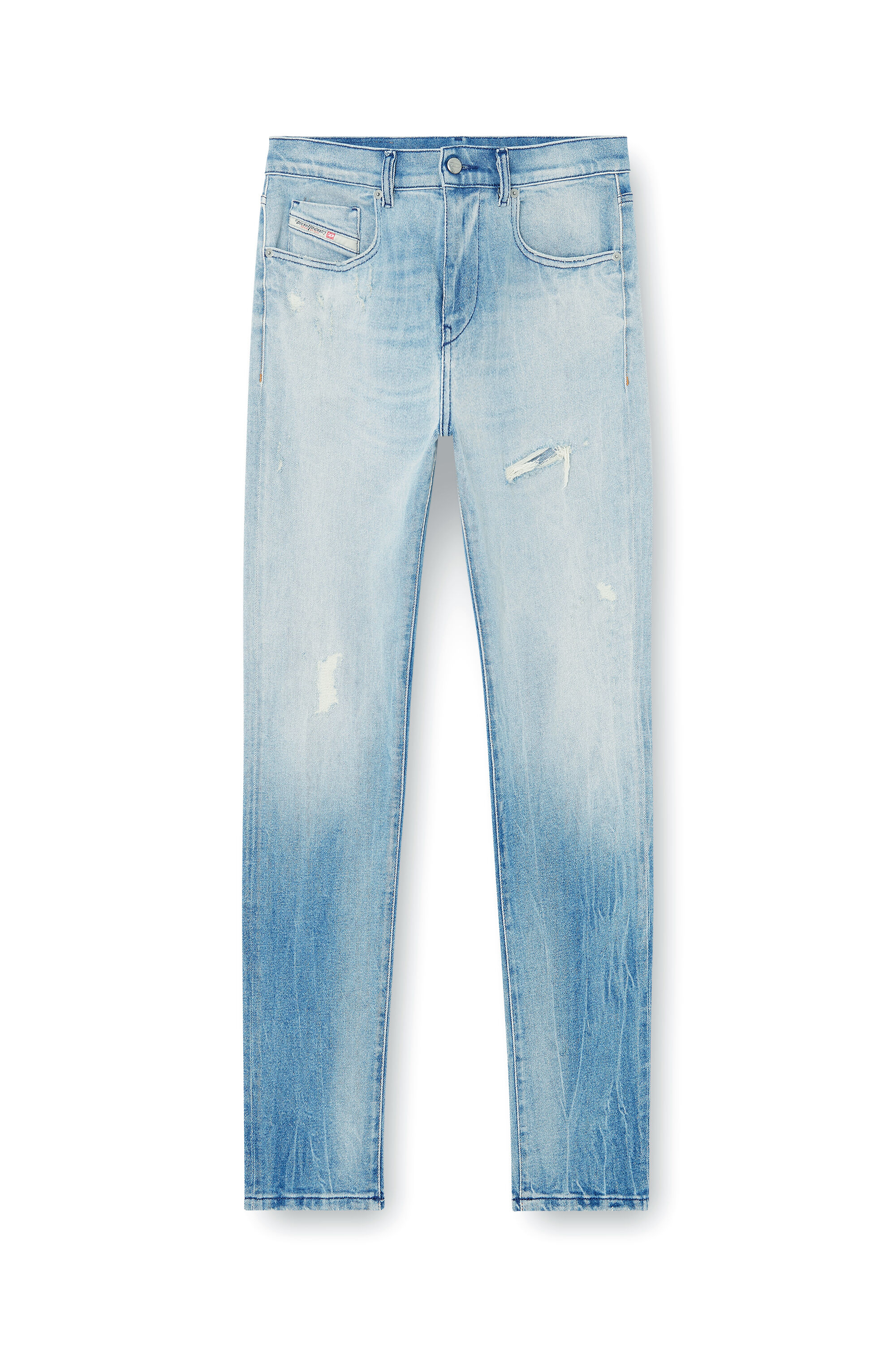 Diesel - Slim Jeans 2019 D-Strukt 09N38 Homme, Bleu Clair - Image 4