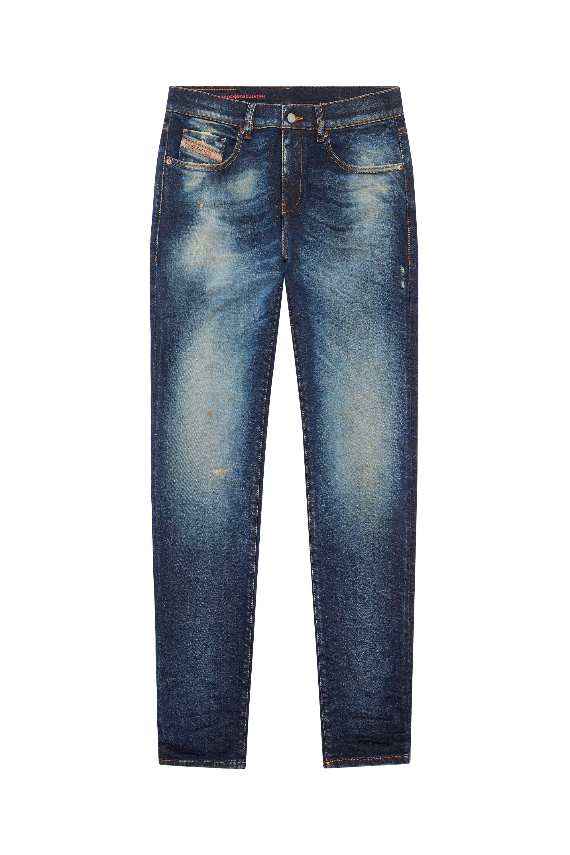 Diesel - Slim Jeans 2019 D-Strukt 09E64, Dark Blue - Image 2