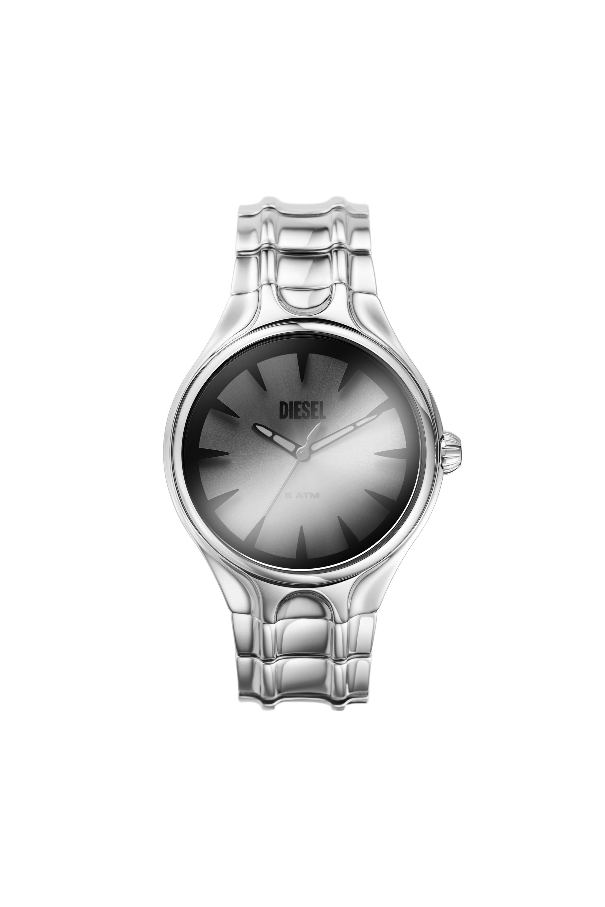 Men s Streamline three hand stainless steel watch Silver Diesel