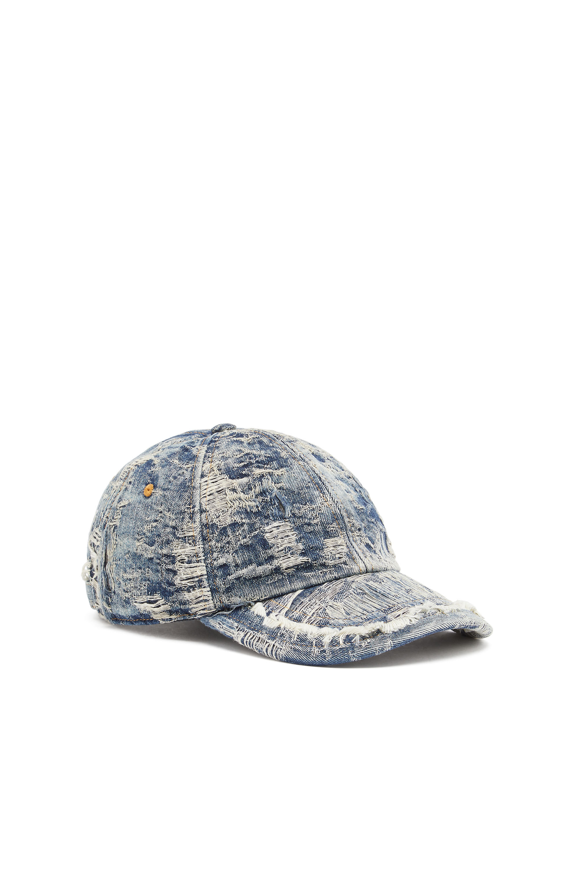 Diesel - C-ARMELO, Casquette de baseball en denim vieilli Homme in Bleu - 1