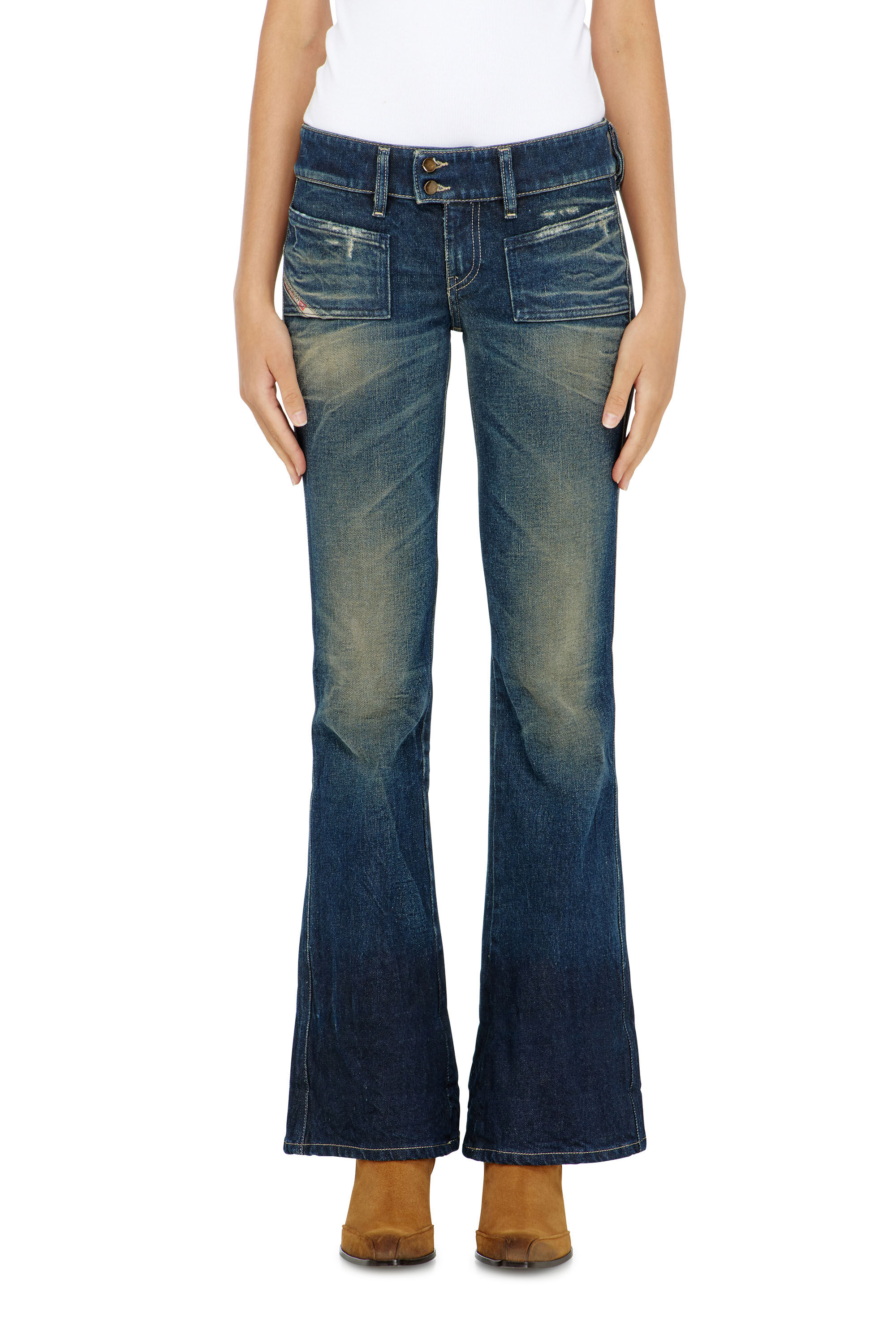 Diesel - Bootcut Jeans D-Hush 007EH Femme, Bleu Fonc&eacute; - Image 4