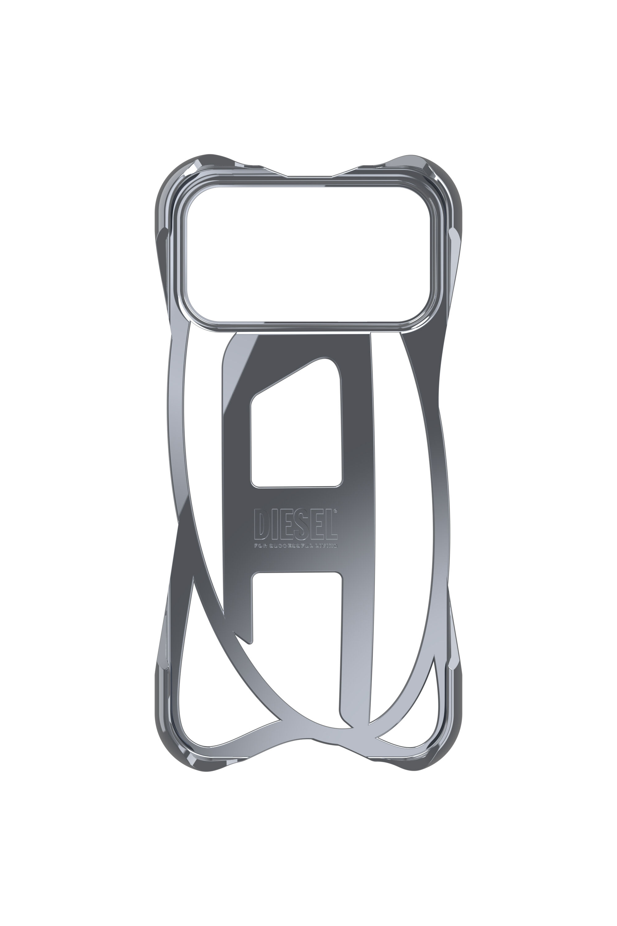 Diesel - 60446  D FRAME CASE, Étui brillant Caged D pour iPhone 17 Pro Max Mixte in Gris - 4