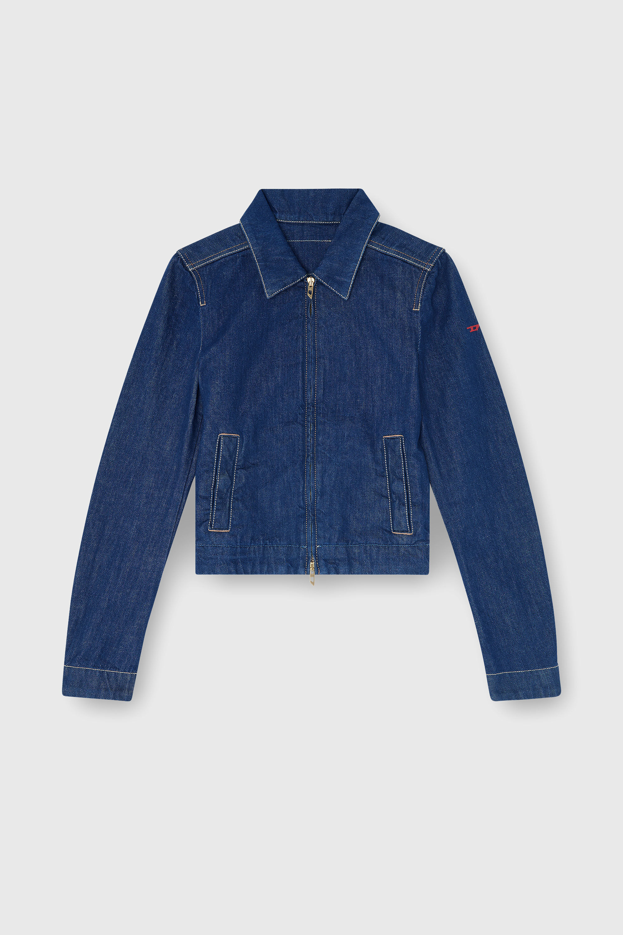 Diesel - DE-CORB, Veste coach en rinse denim Femme in Bleu - 2