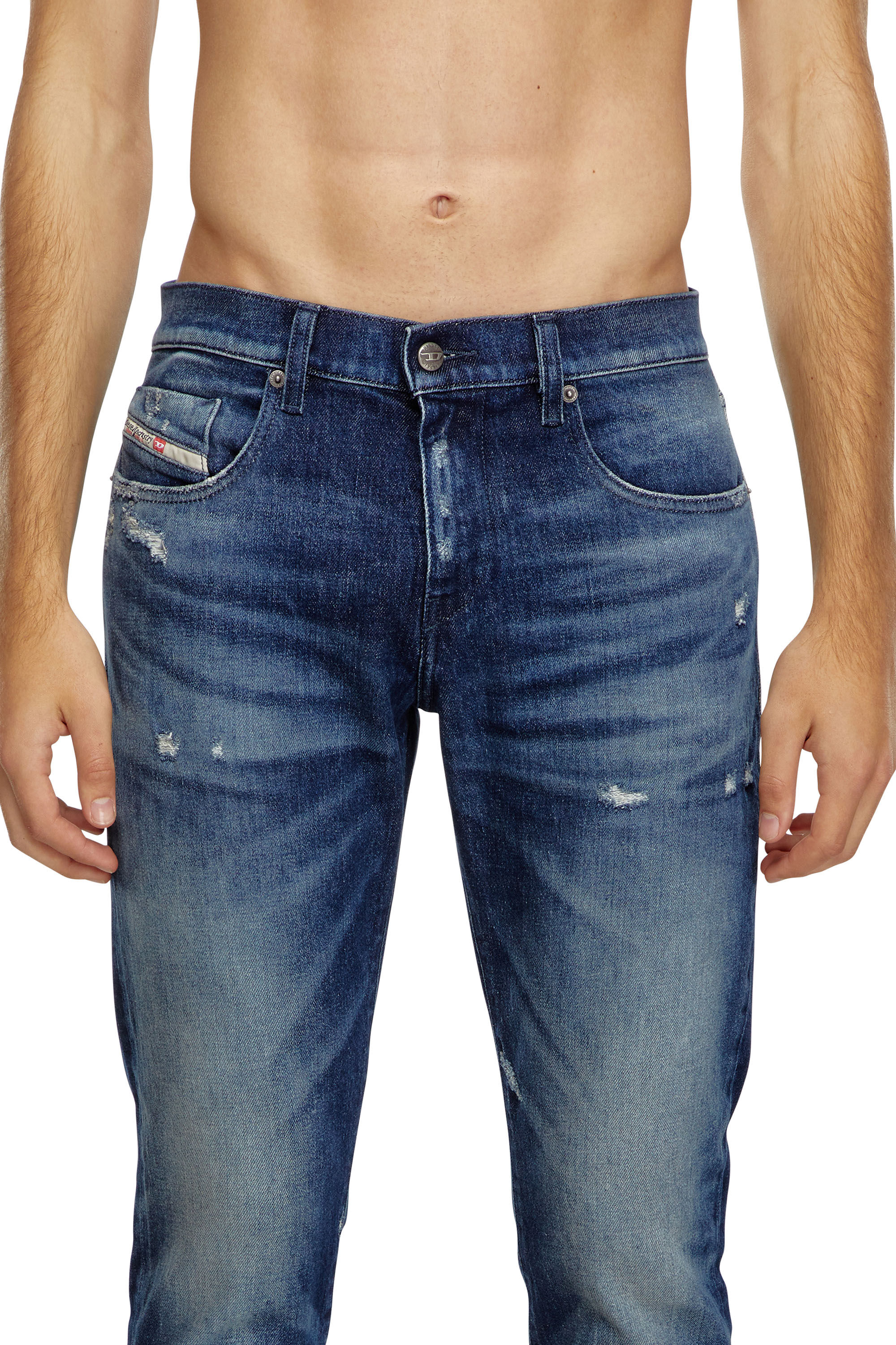 Diesel - Homme Slim Jeans 2019 D-Strukt 09J56, Bleu Foncé - Image 5