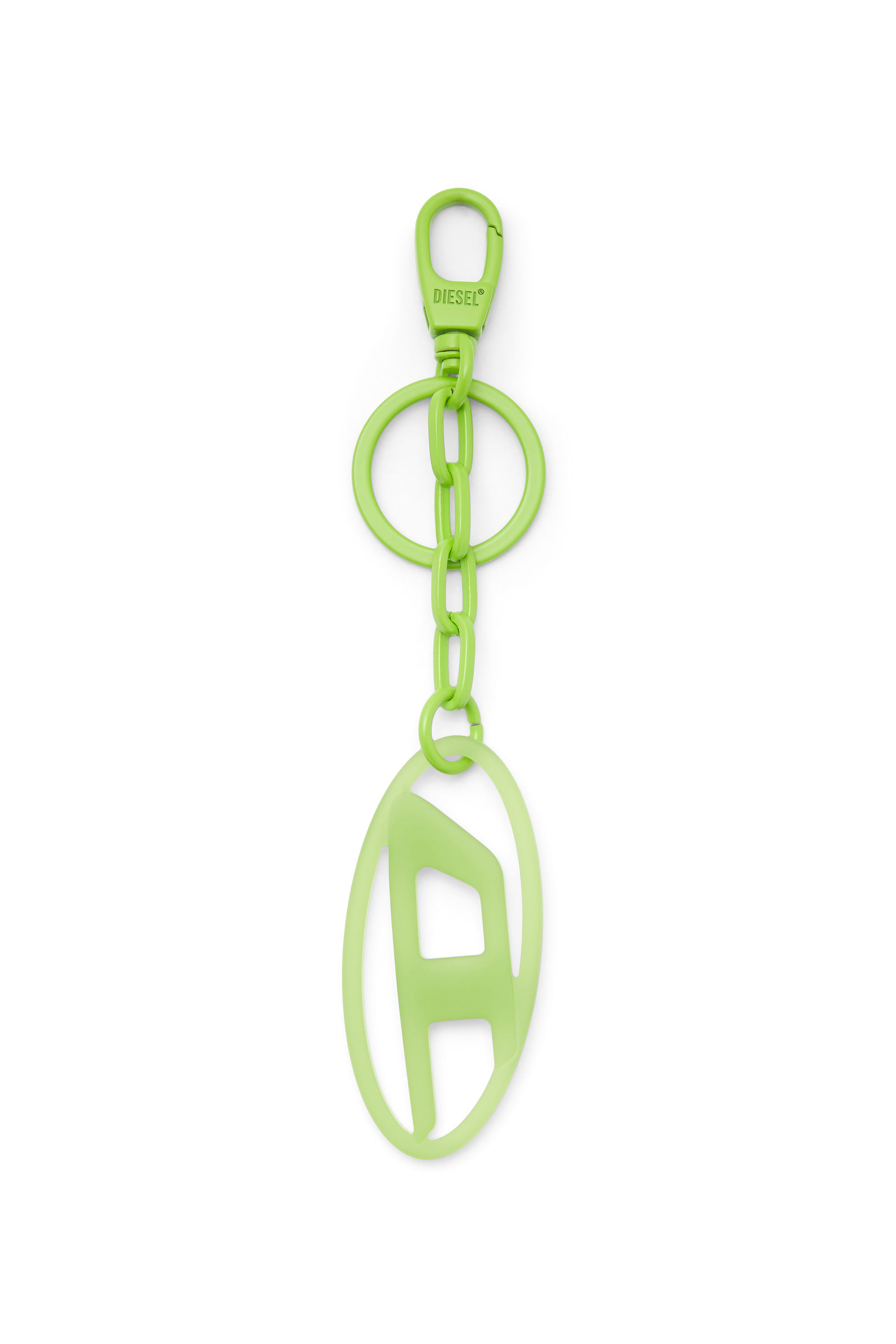 Diesel - OVAL D CHARM, Porte-cl&eacute;s/sautoir D ovale en m&eacute;tal et r&eacute;sine Mixte in Vert - 1