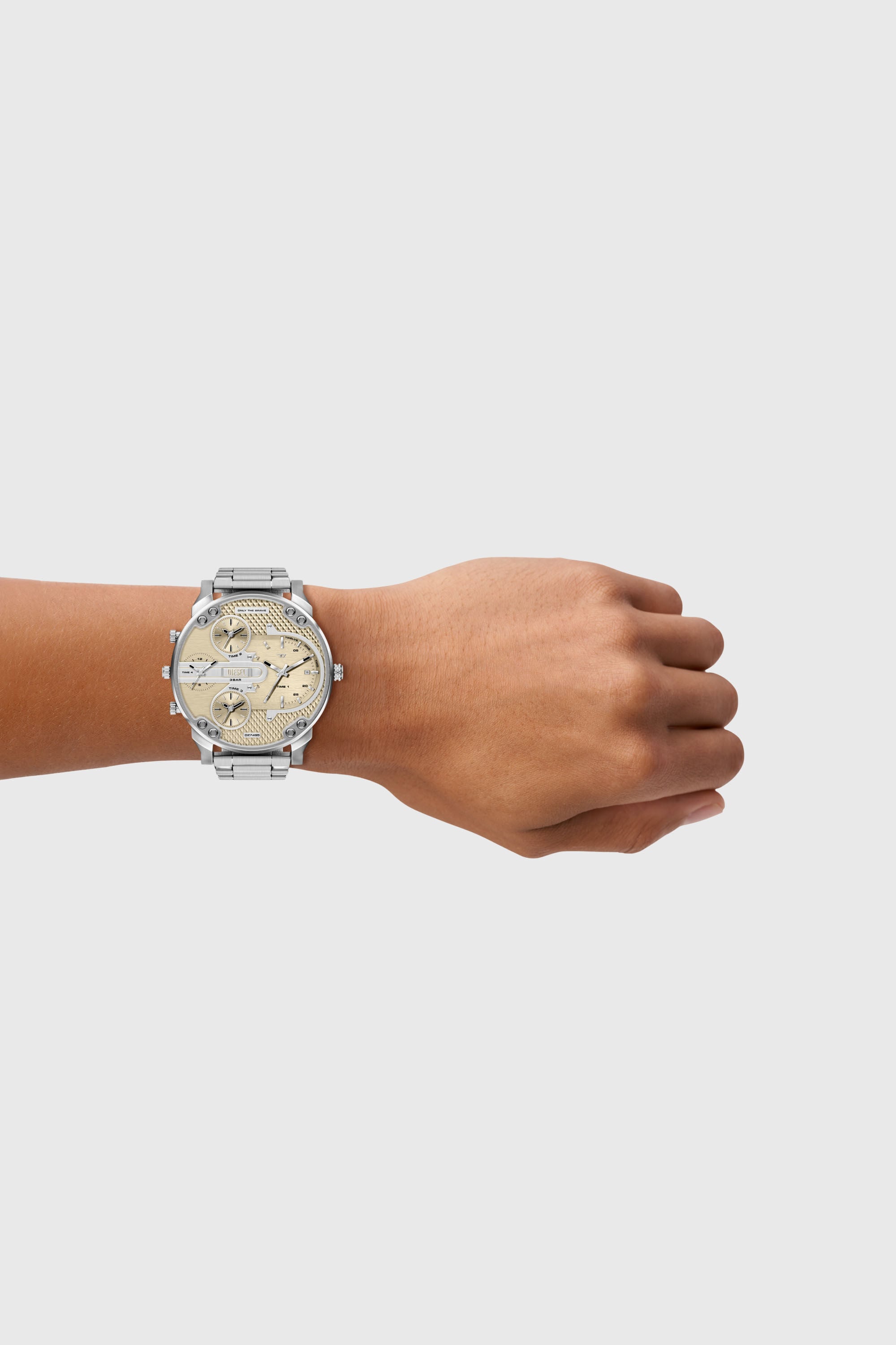 Diesel - DZ7495 WATCH, Montre en acier inoxydable Mr. Daddy Slim Homme in Gris argent&eacute; - 5