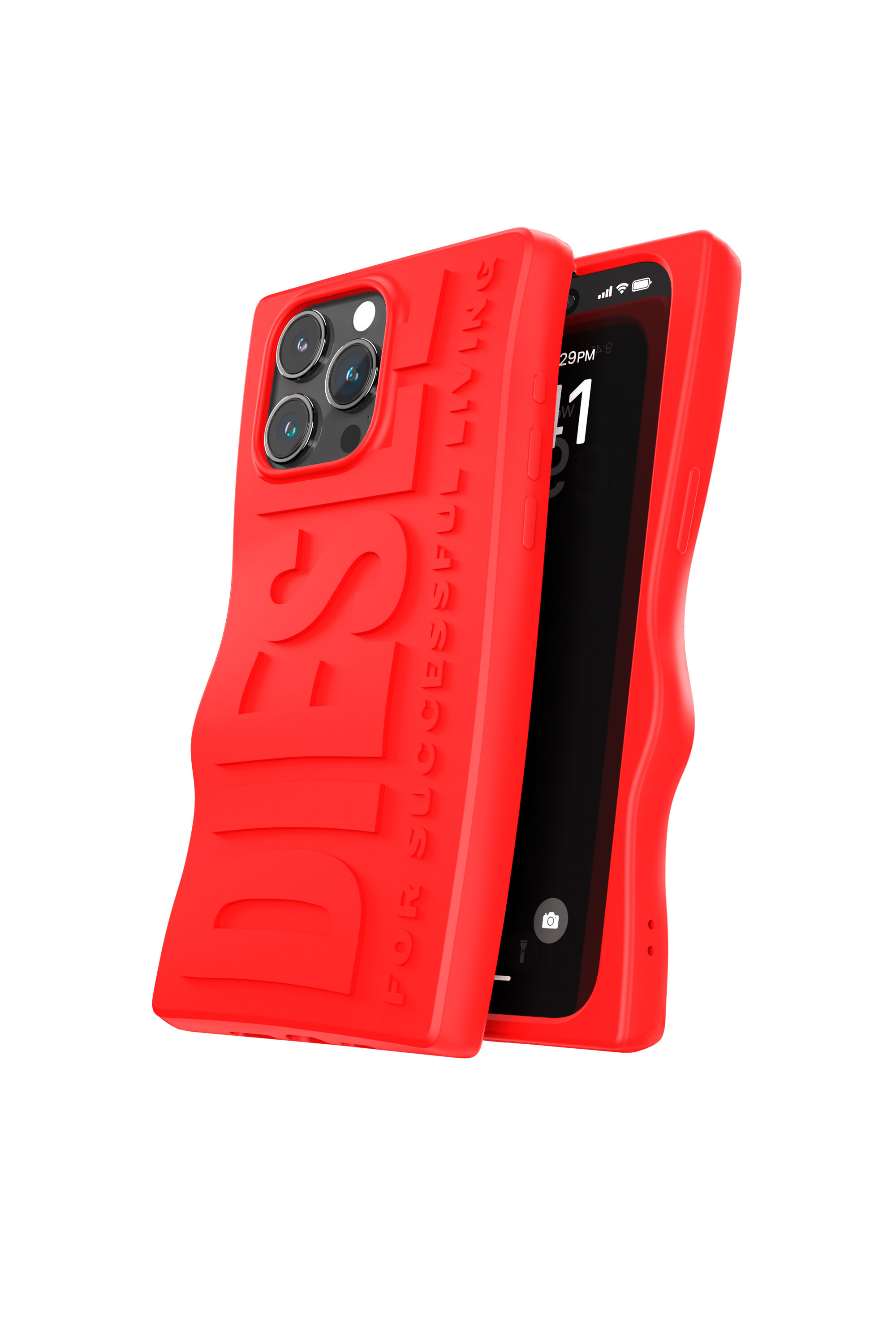Diesel - 54119 MOULDED CASE, Unisex D By case iP15 Pro Max in Red - Image 3