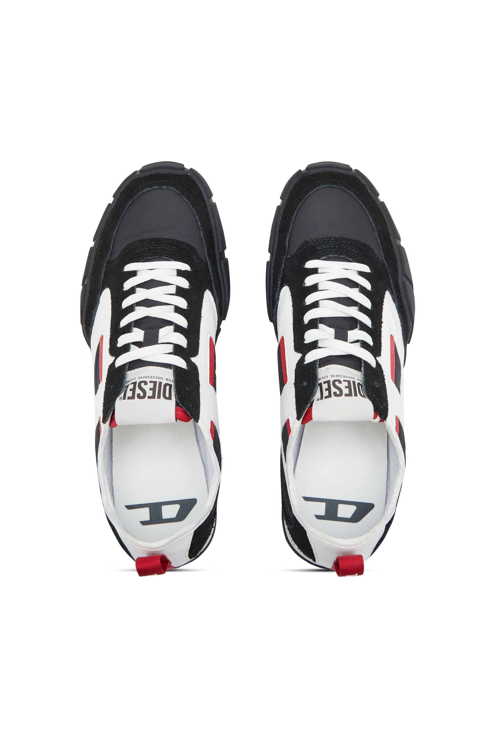 Diesel - S-PAGODHA LOW, Sneakers en cuir, suède et tissu indéchirable Homme in ToBeDefined - 4