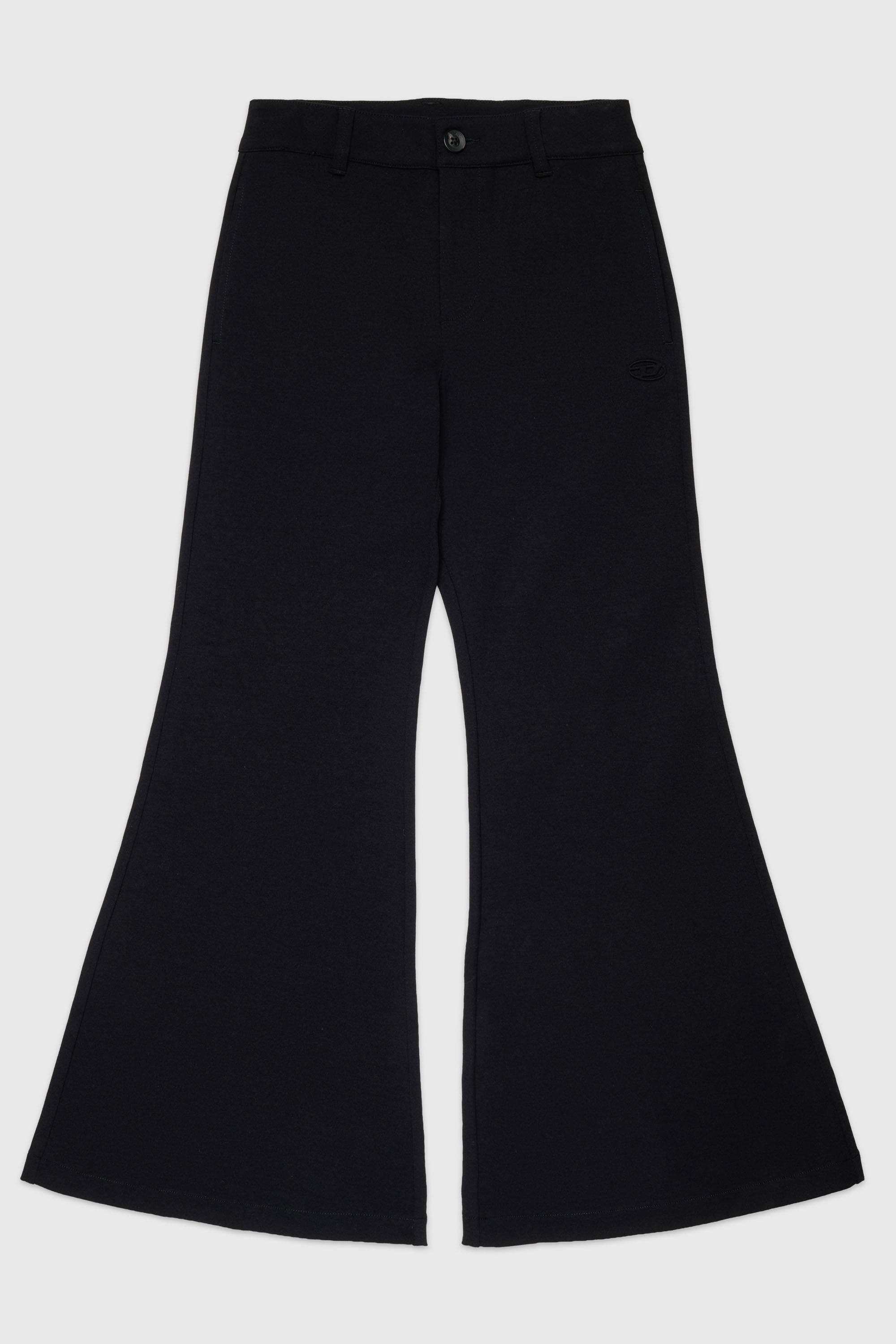 Diesel - PMILX, Pantalon flare en tissu stretch compact Femme in Noir - 1